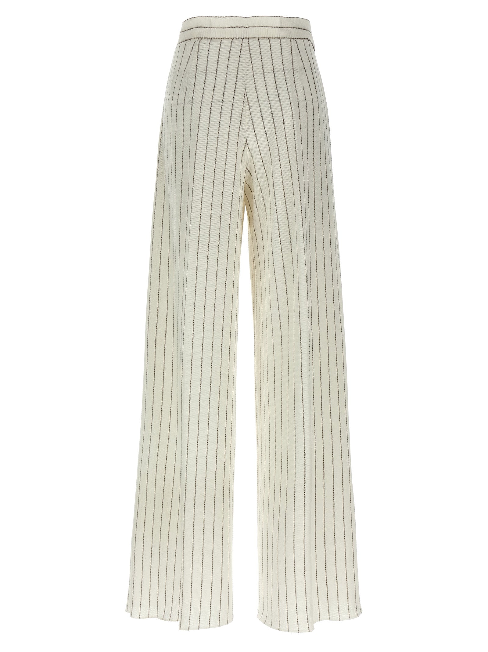 Max Mara White Cotton Casual Women's Pants