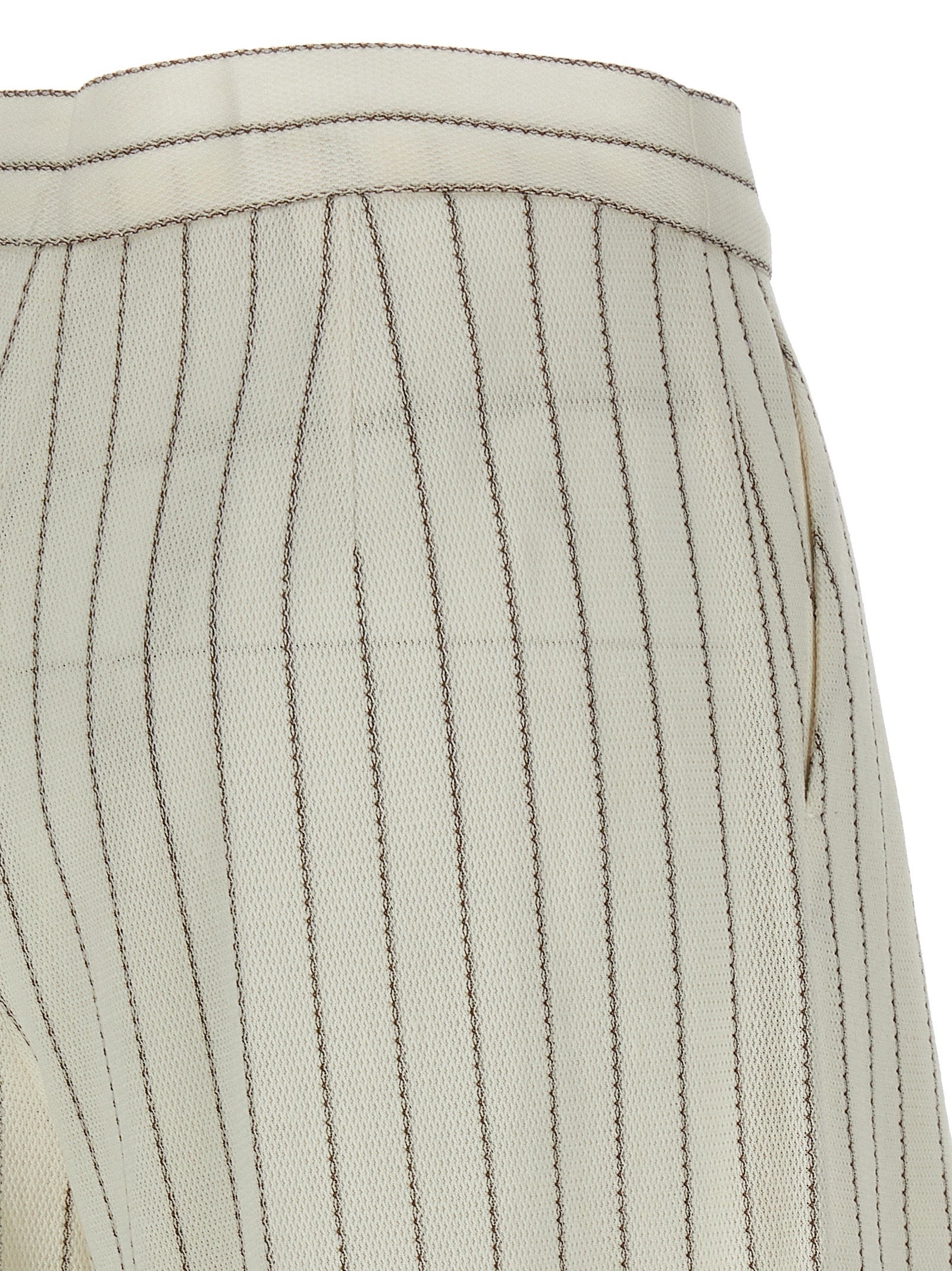 Max Mara White Cotton Casual Women's Pants