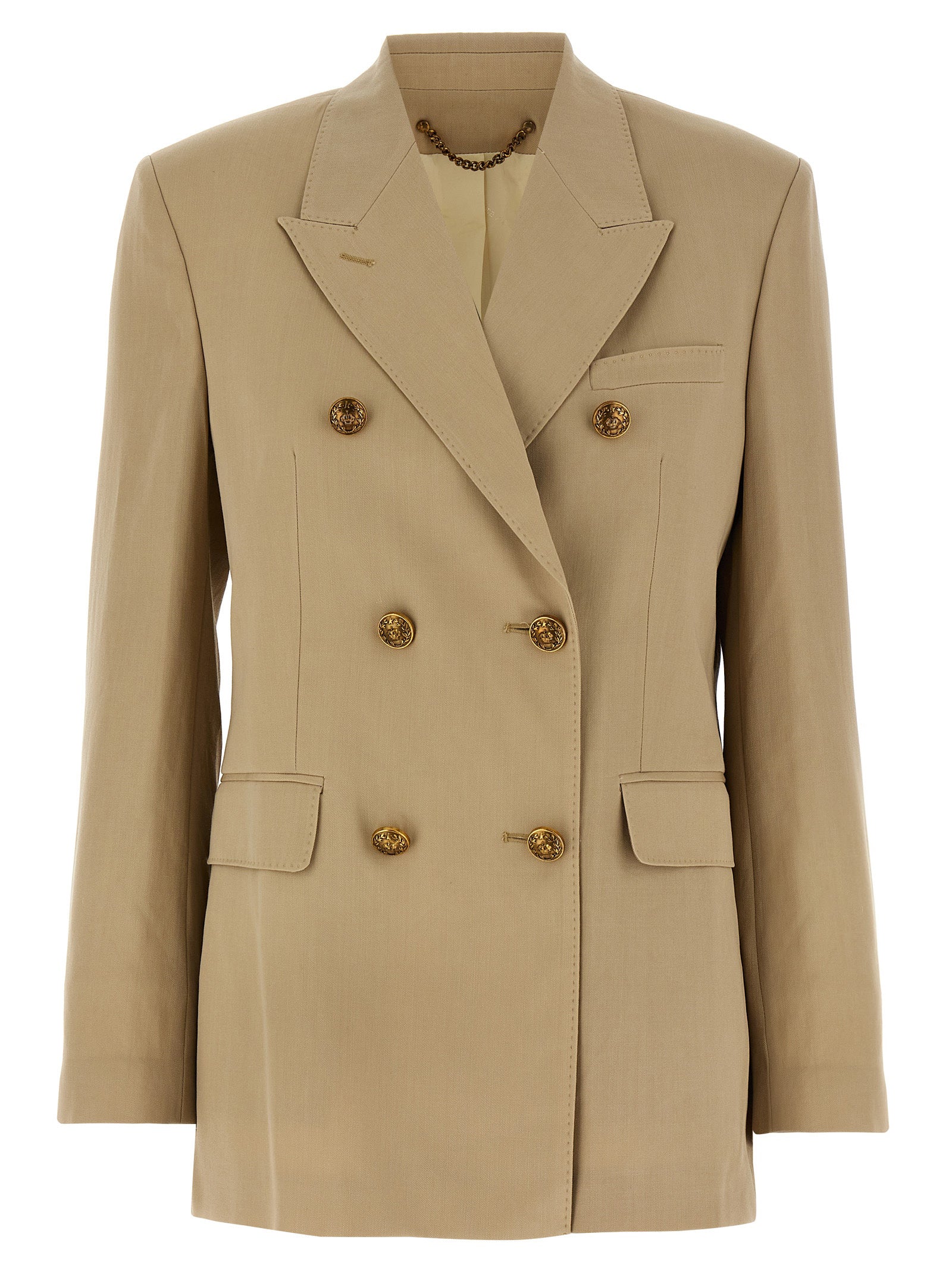 Golden Goose Beige Virgin Wool Women's Blazer