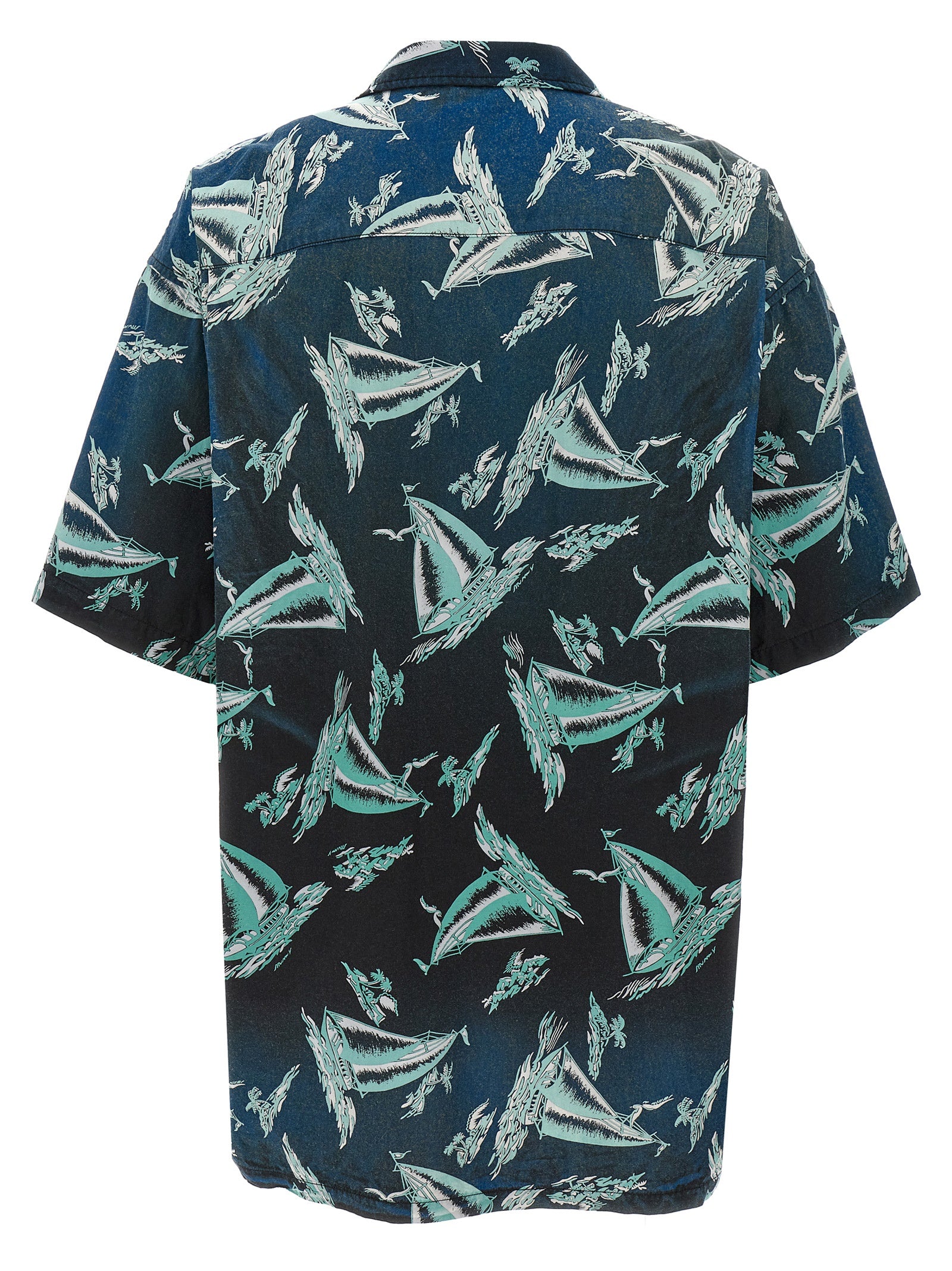 Maison Mihara Yasuhiro Blue Rayon Men's Blouse