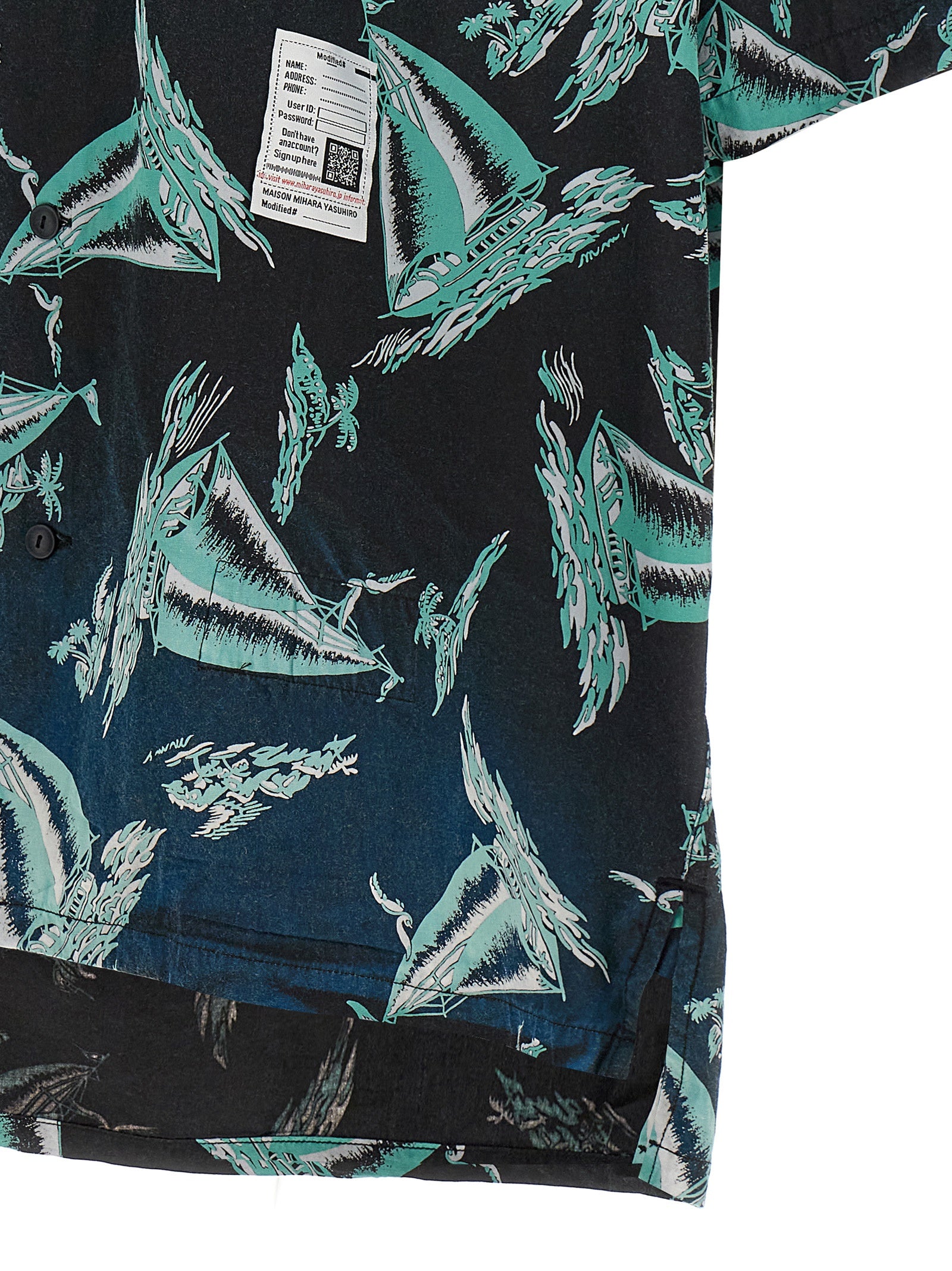 Maison Mihara Yasuhiro Blue Rayon Men's Blouse