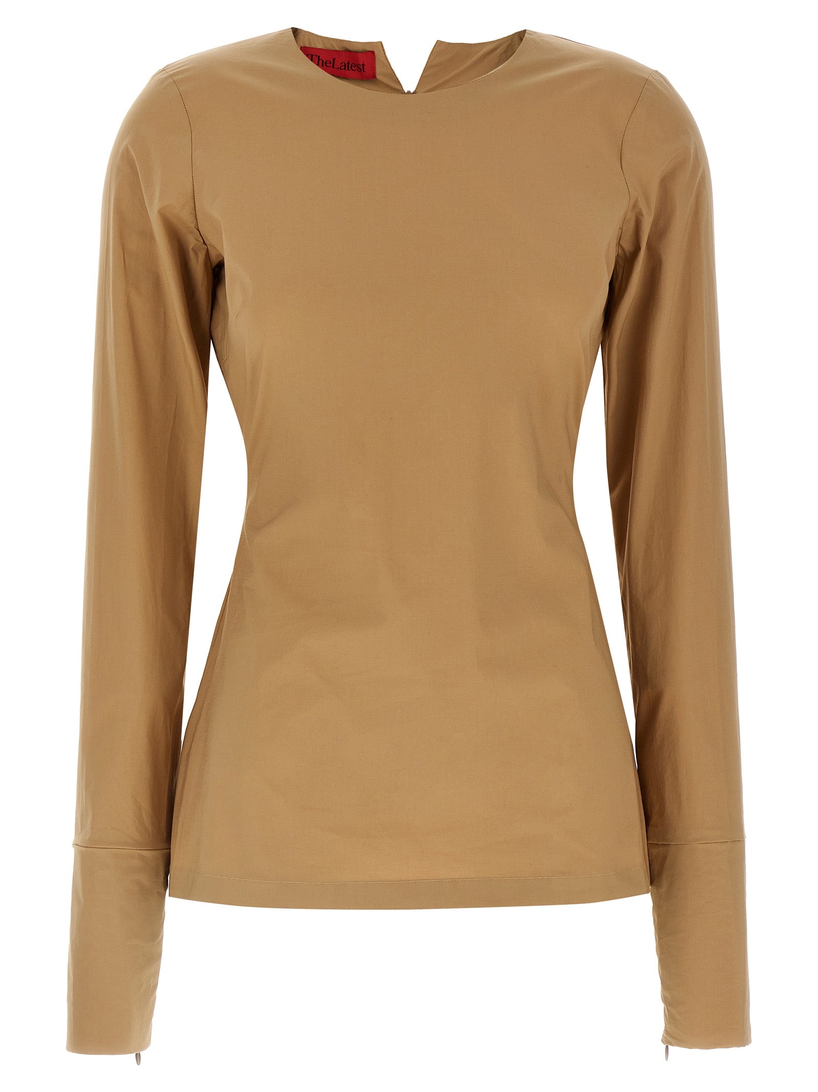 THELATEST Beige Cotton Women's T-Shirt