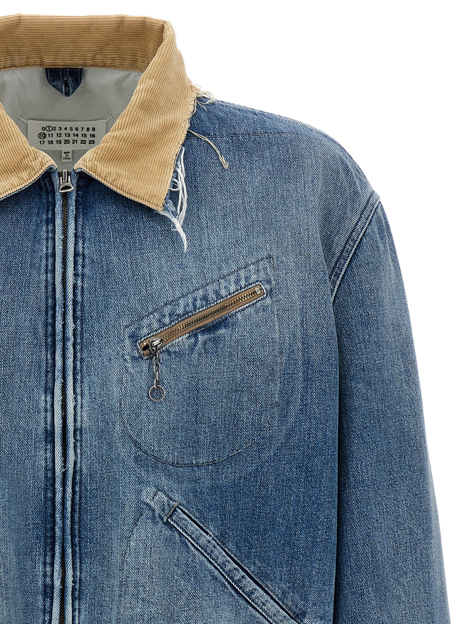 Maison Margiela Blue Cotton Denim Men's Jacket