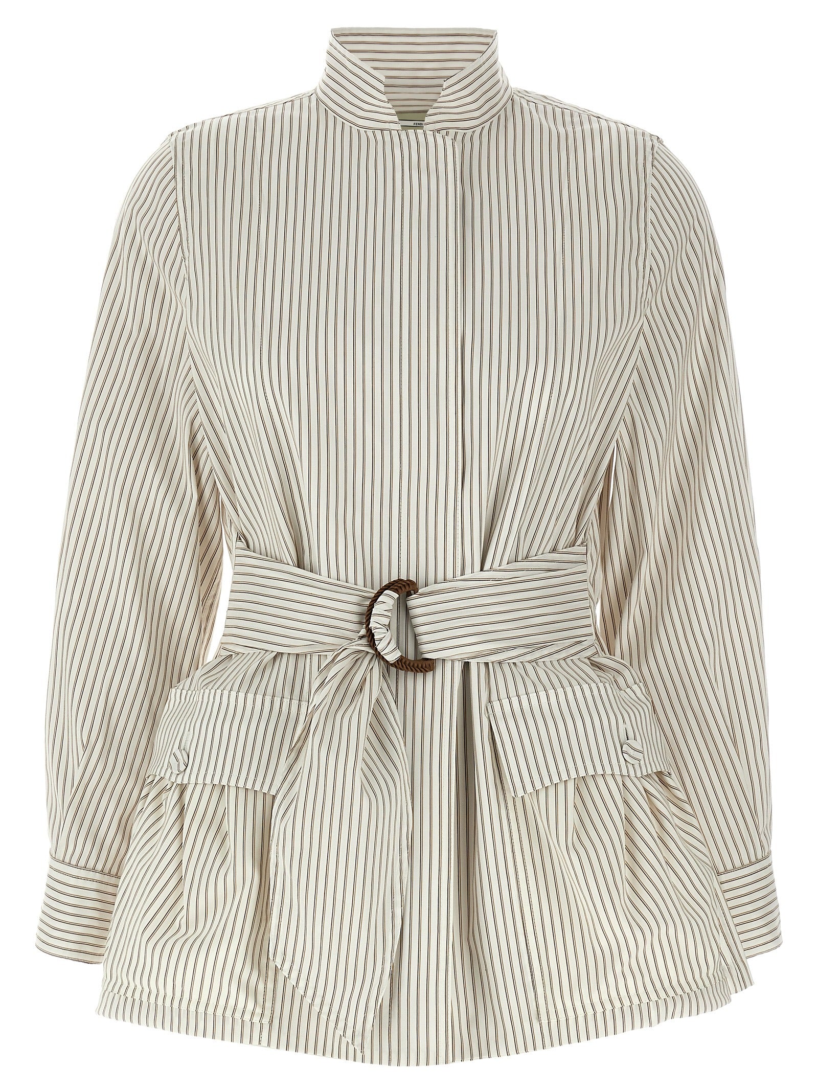 Fendi White Cotton Shell Women's Jacket