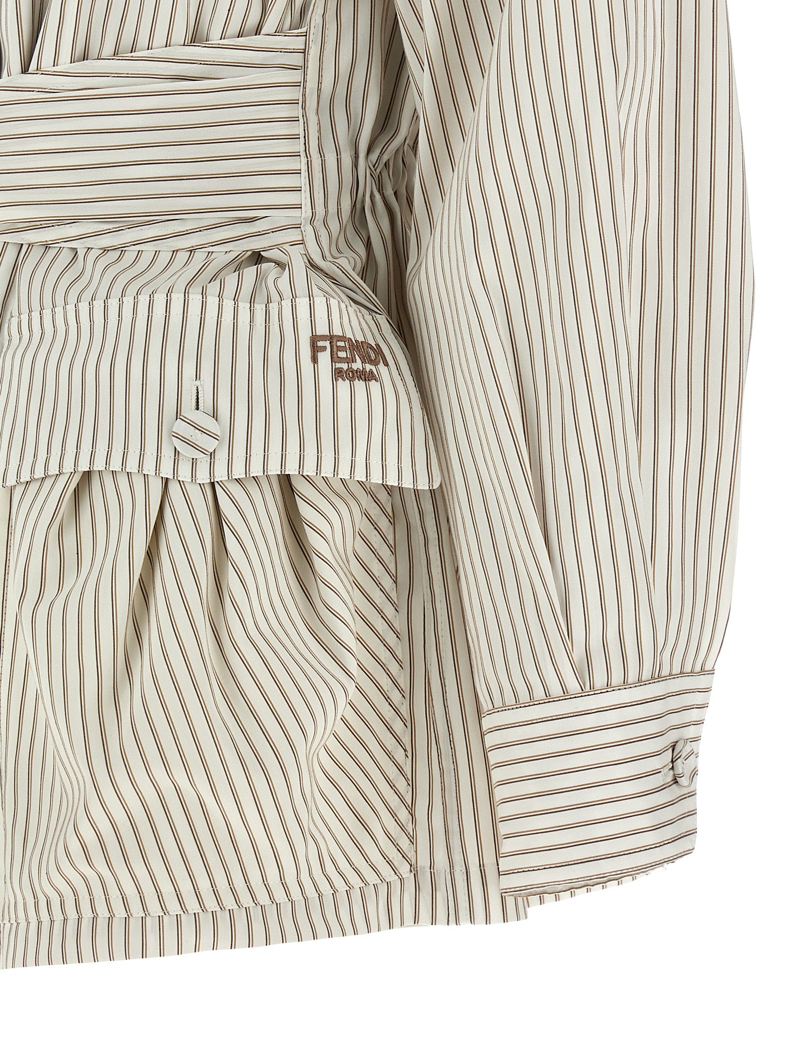 Fendi White Cotton Shell Women's Jacket