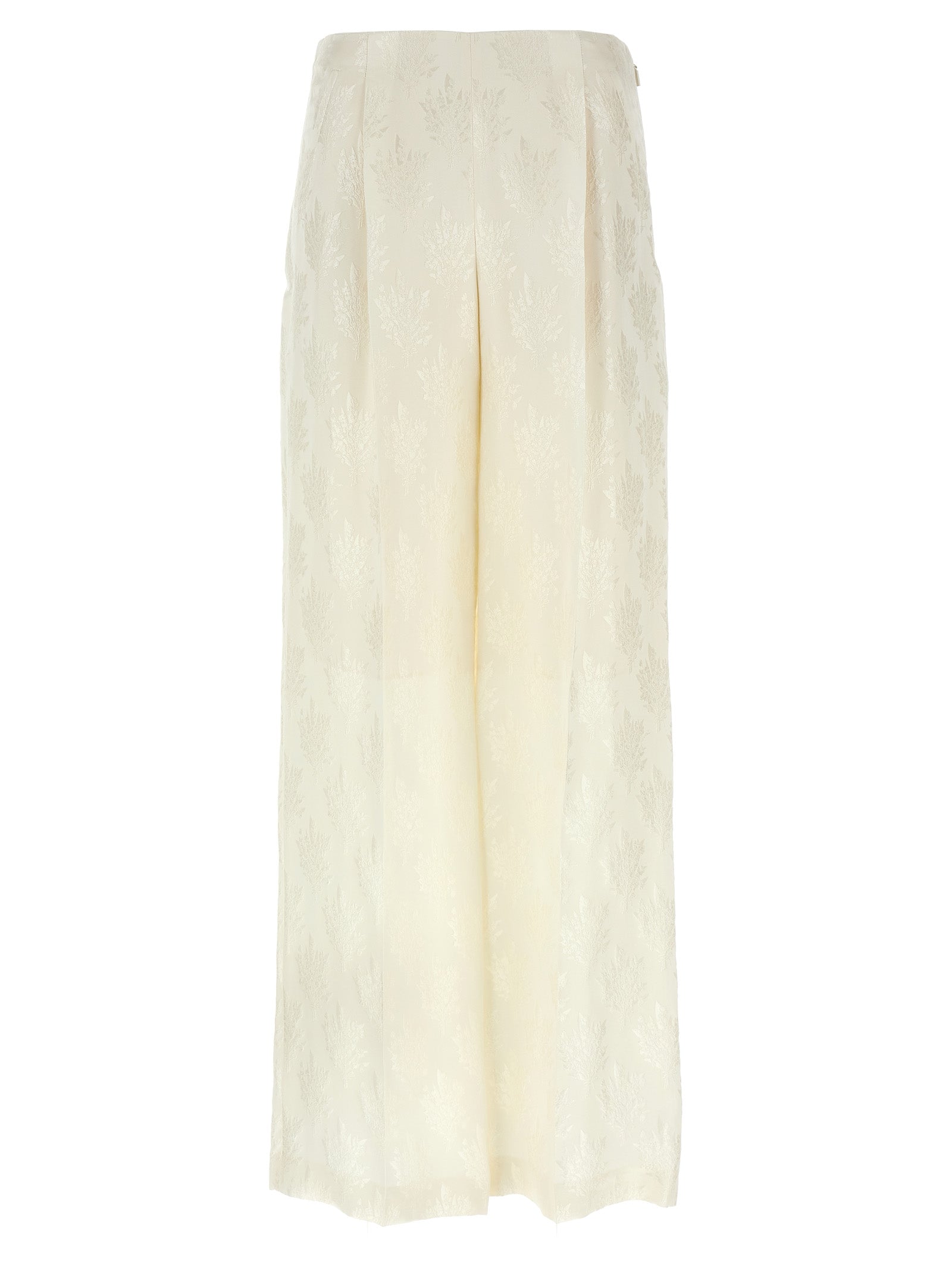 Fendi White Silk Casual Women's Pants