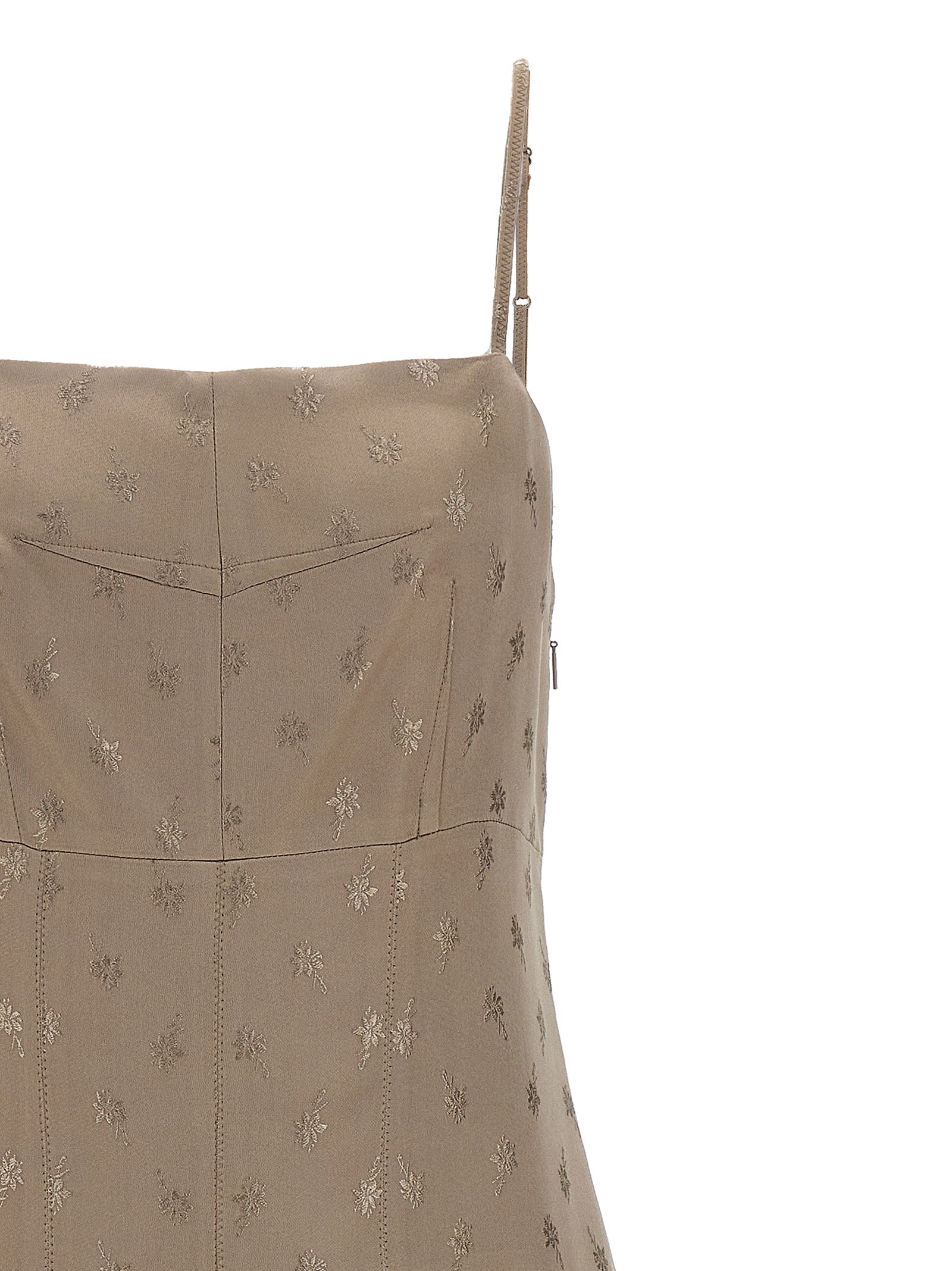 Fendi Gray Silk Midi Women's Dress
