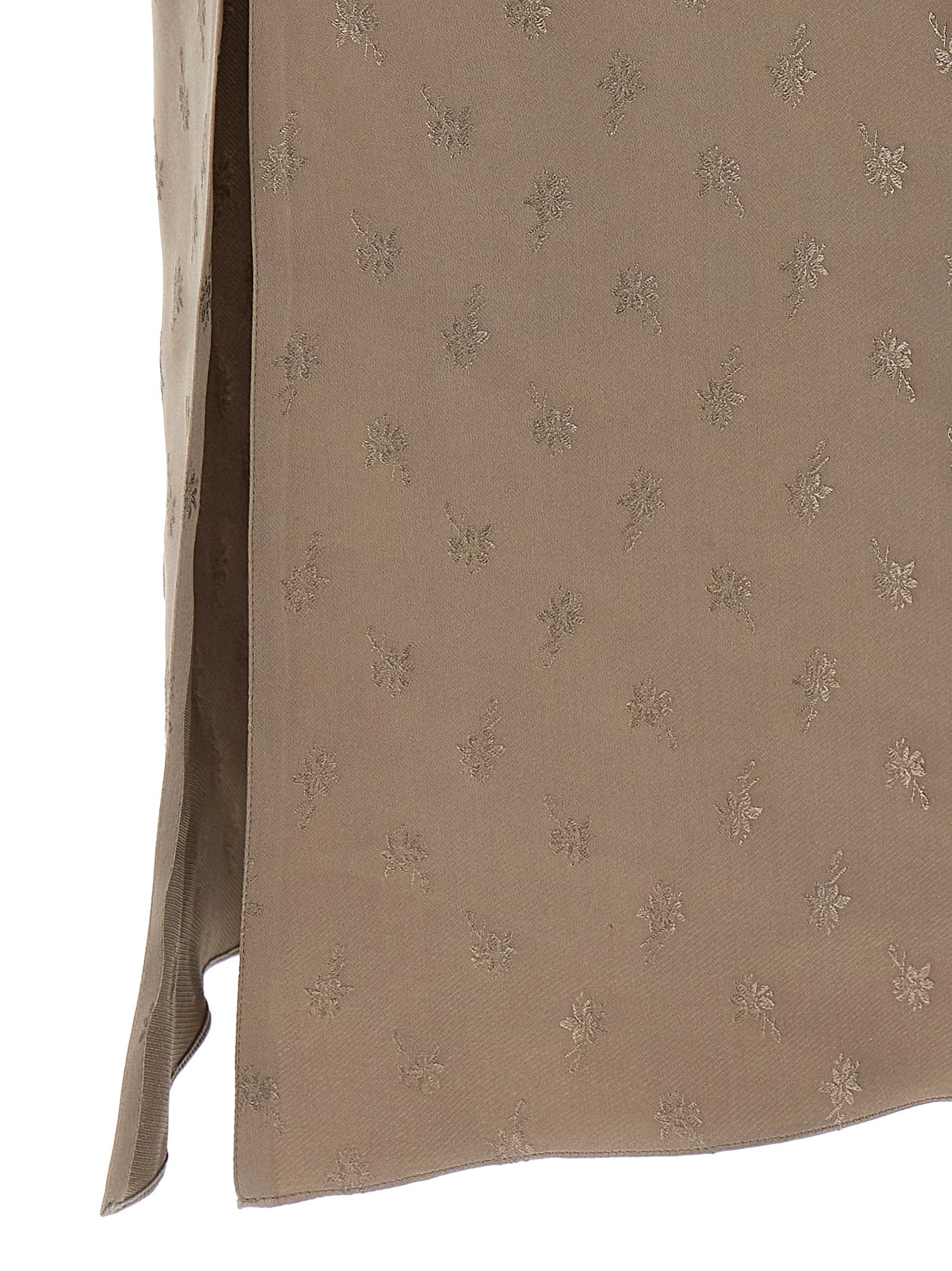Fendi Gray Silk Midi Women's Dress