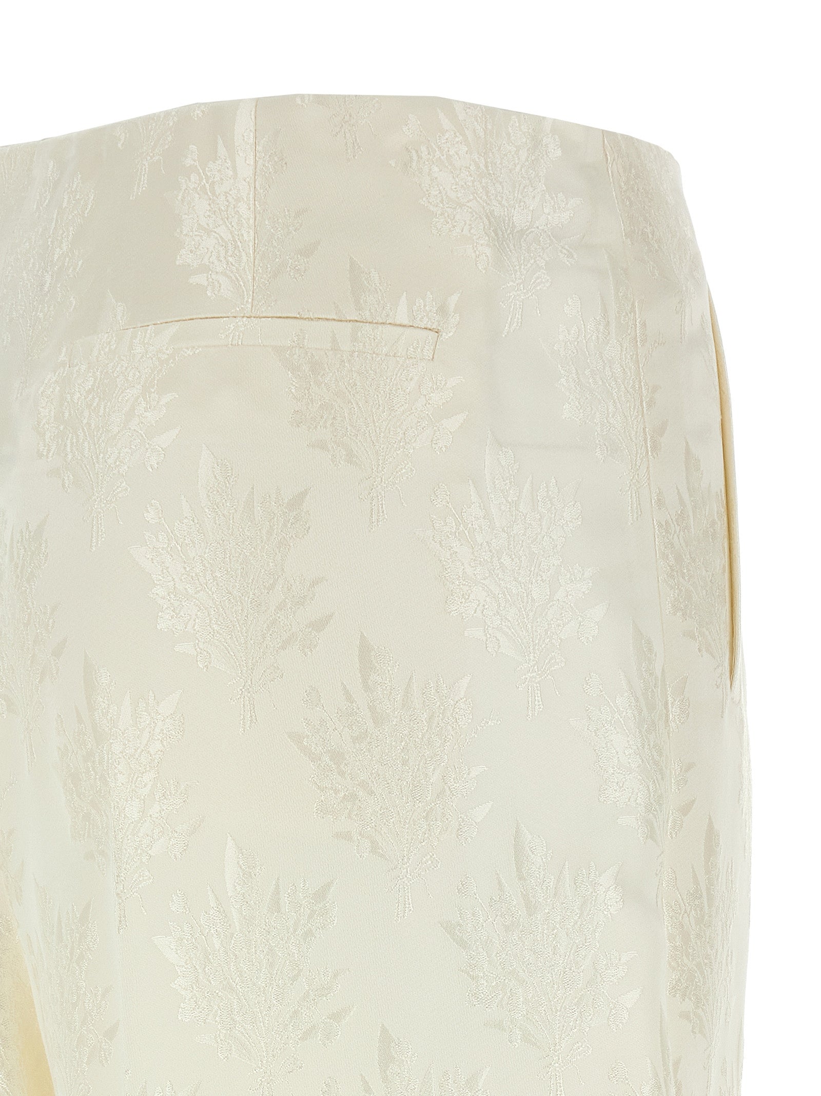 Fendi White Silk Casual Women's Pants