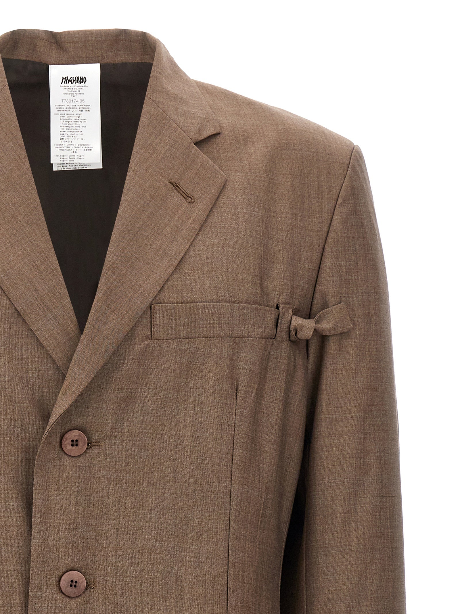 Magliano Brown Virgin Wool Men's Blazer