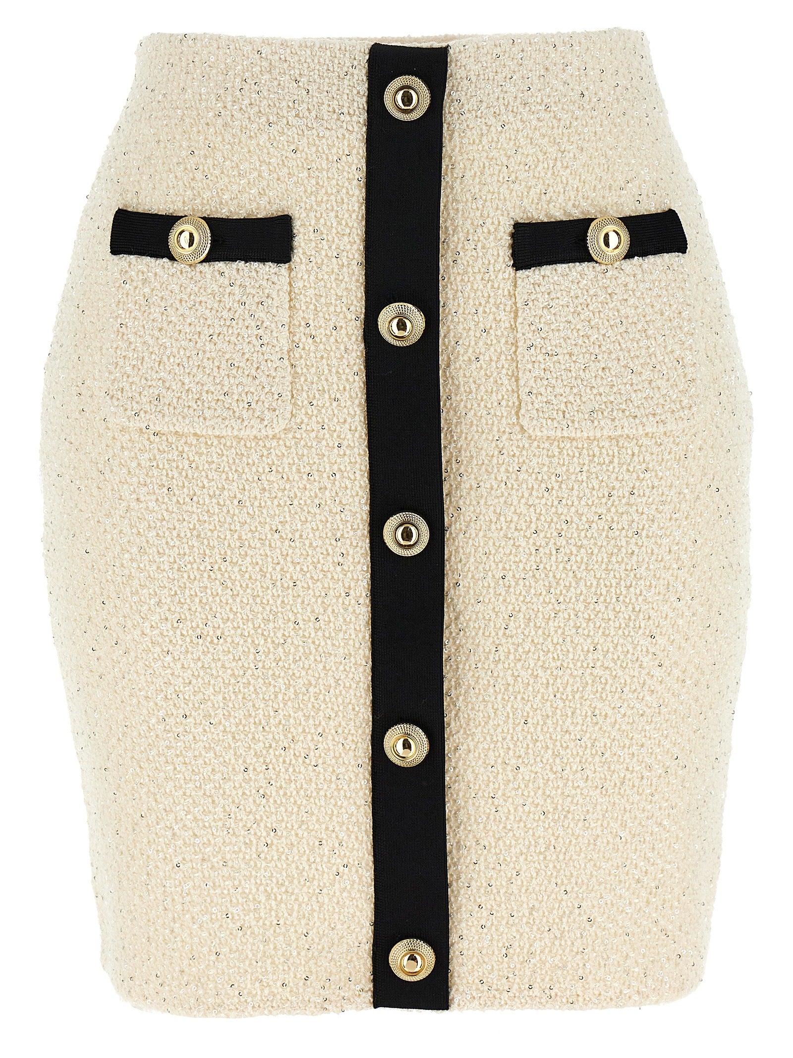 Self-Portrait Bicolor Cotton Long Women's Skirt