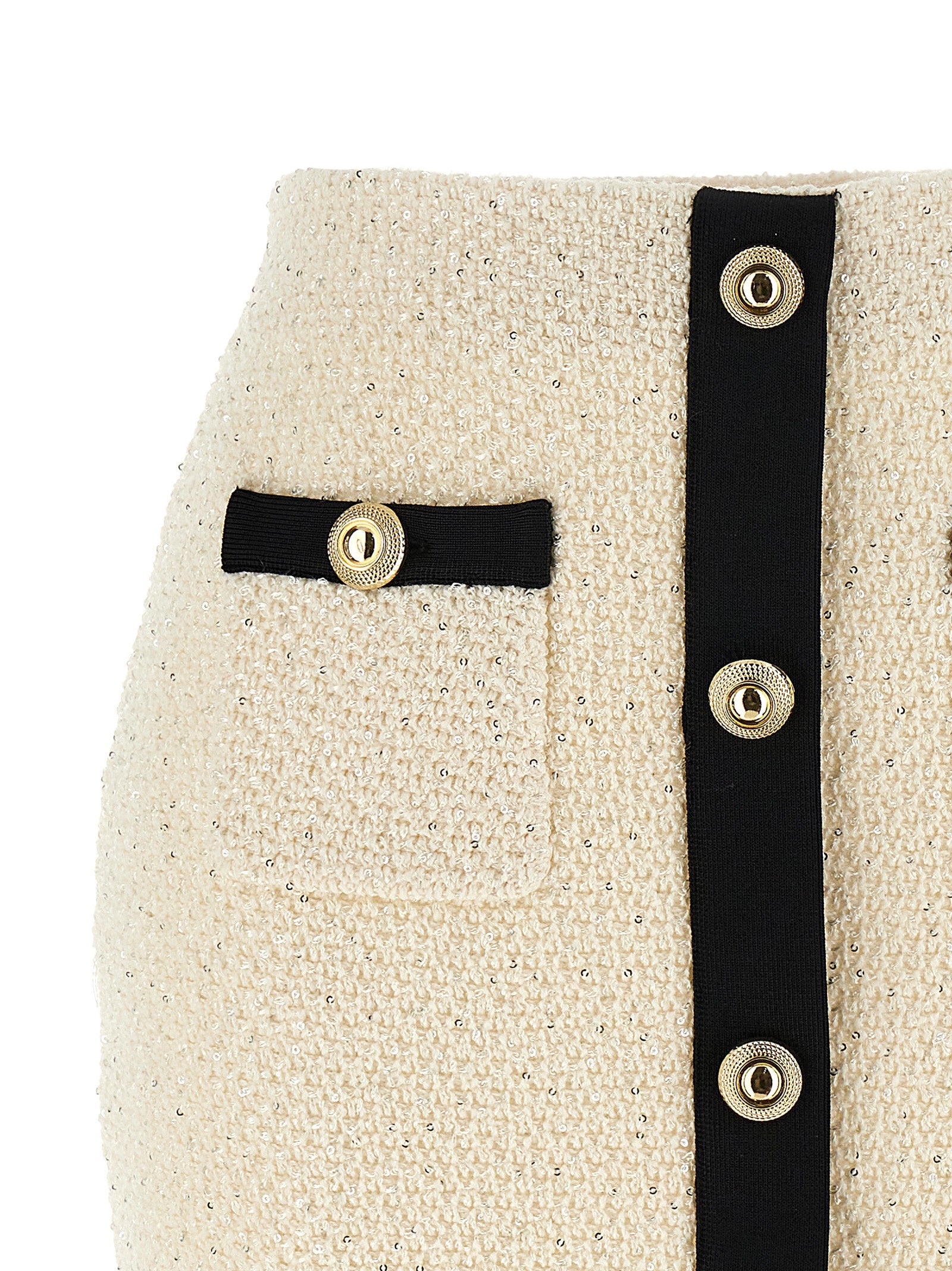 Self-Portrait Bicolor Cotton Long Women's Skirt