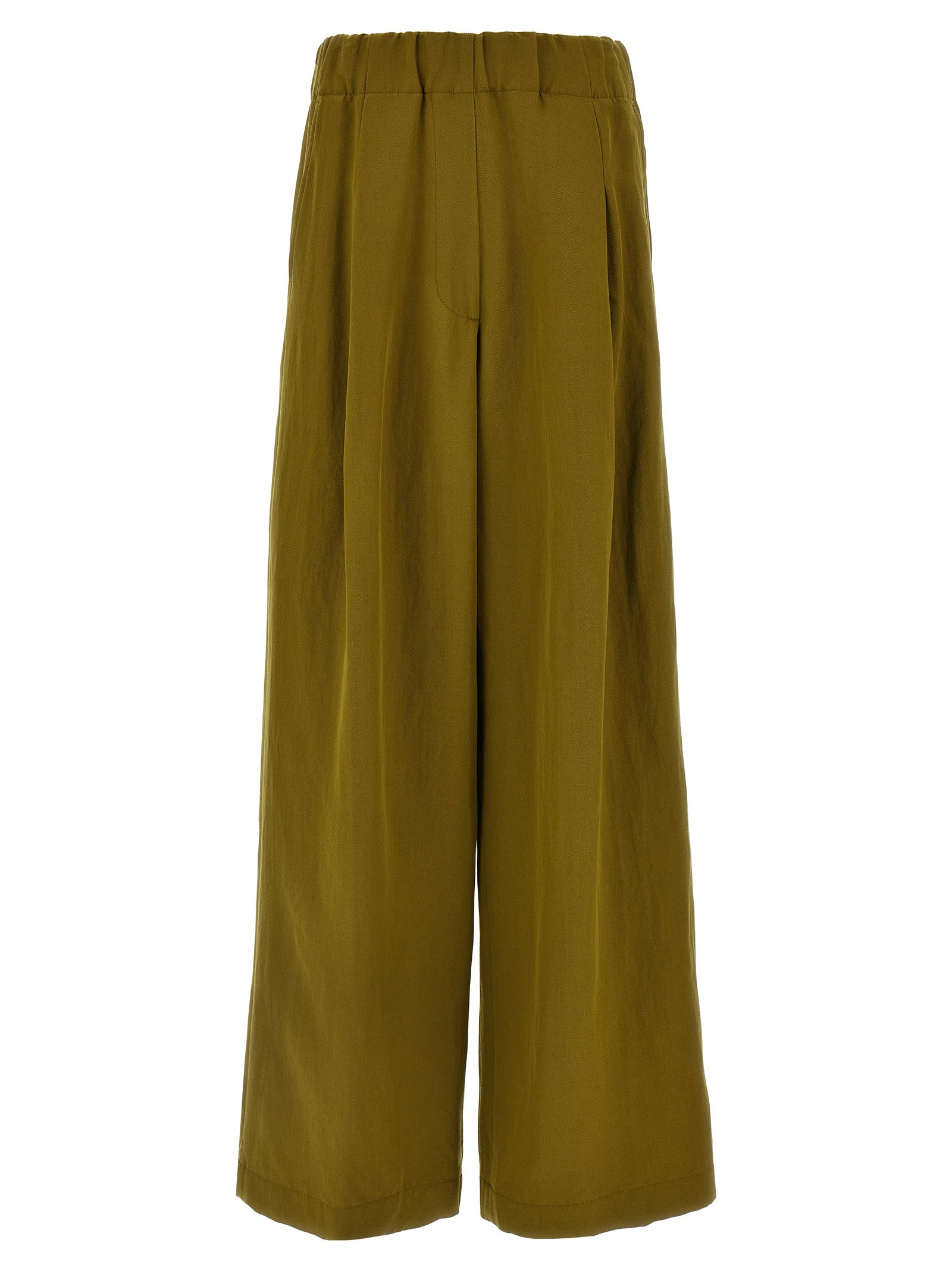 Dries Van Noten Bicolor Wool Casual Women's Pants