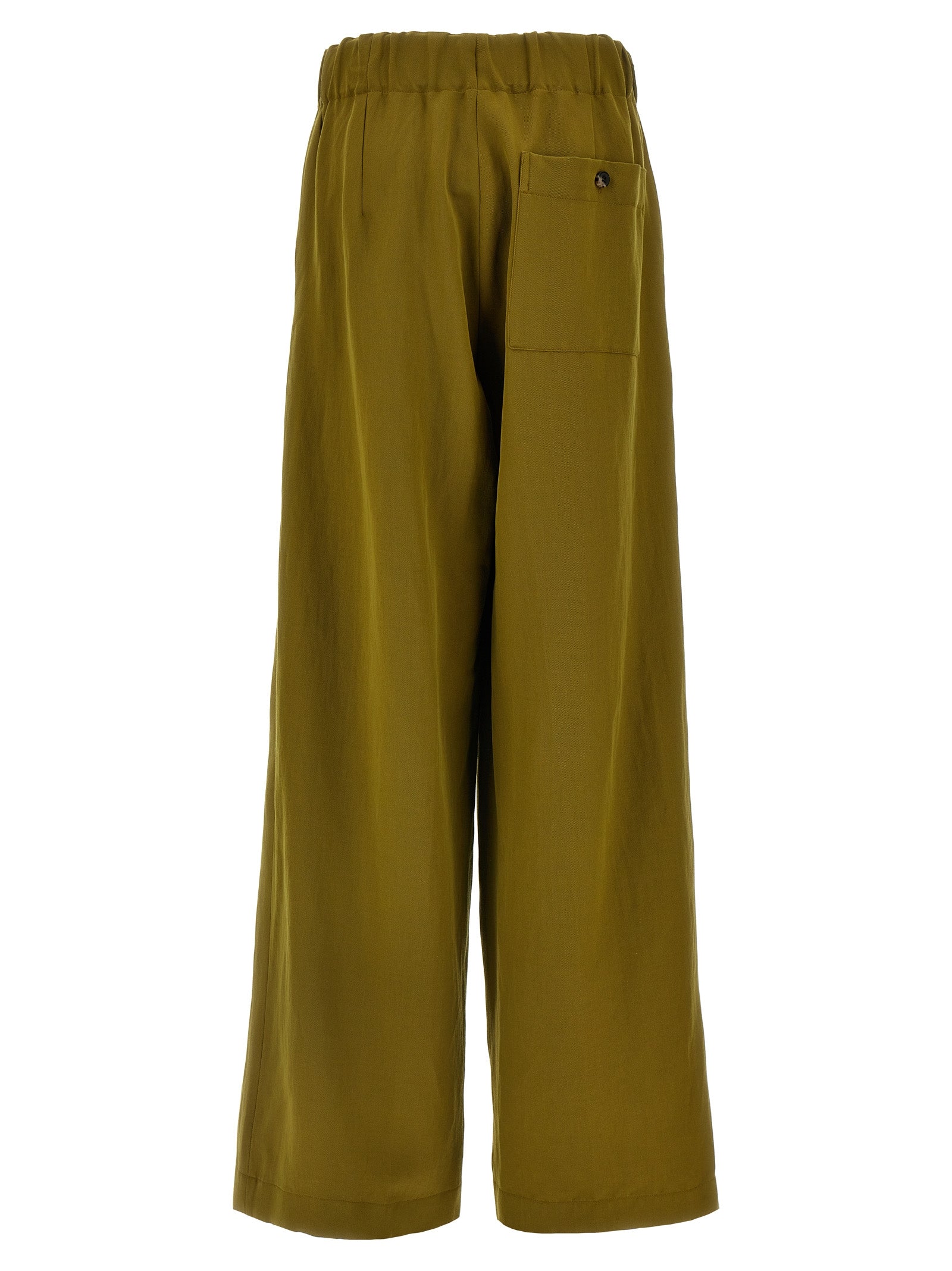 Dries Van Noten Bicolor Wool Casual Women's Pants
