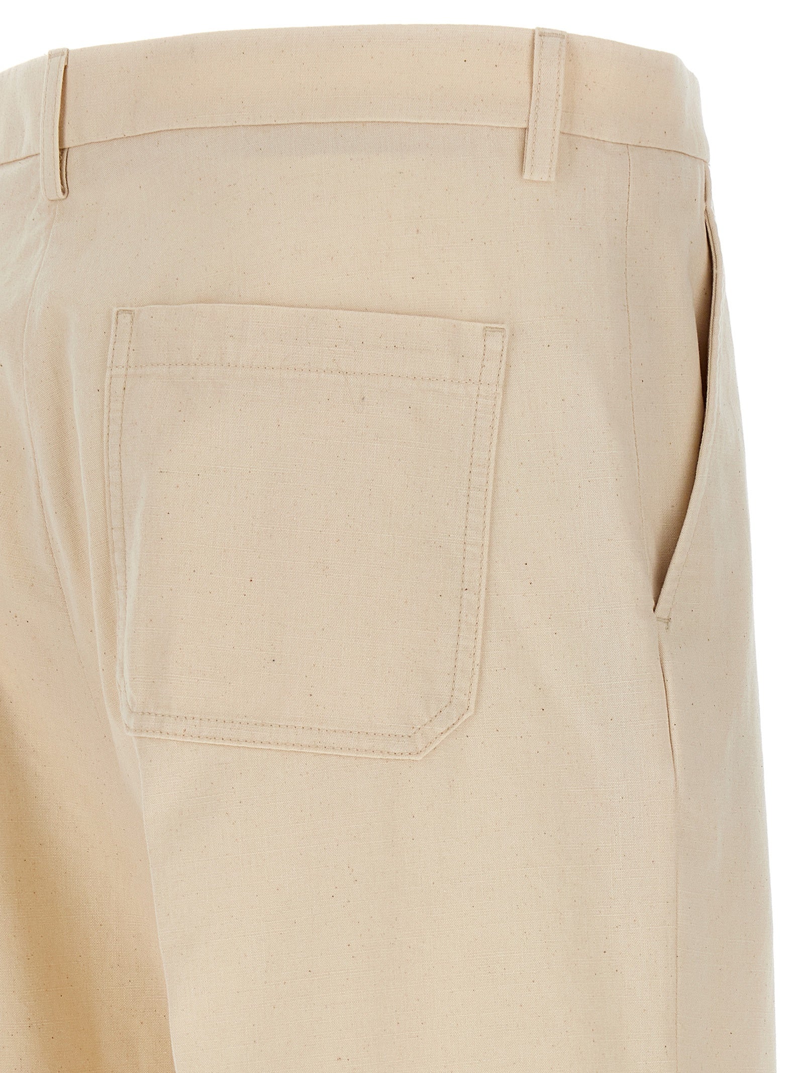 Valentino Garavani Beige Cotton Casual Men's Pants