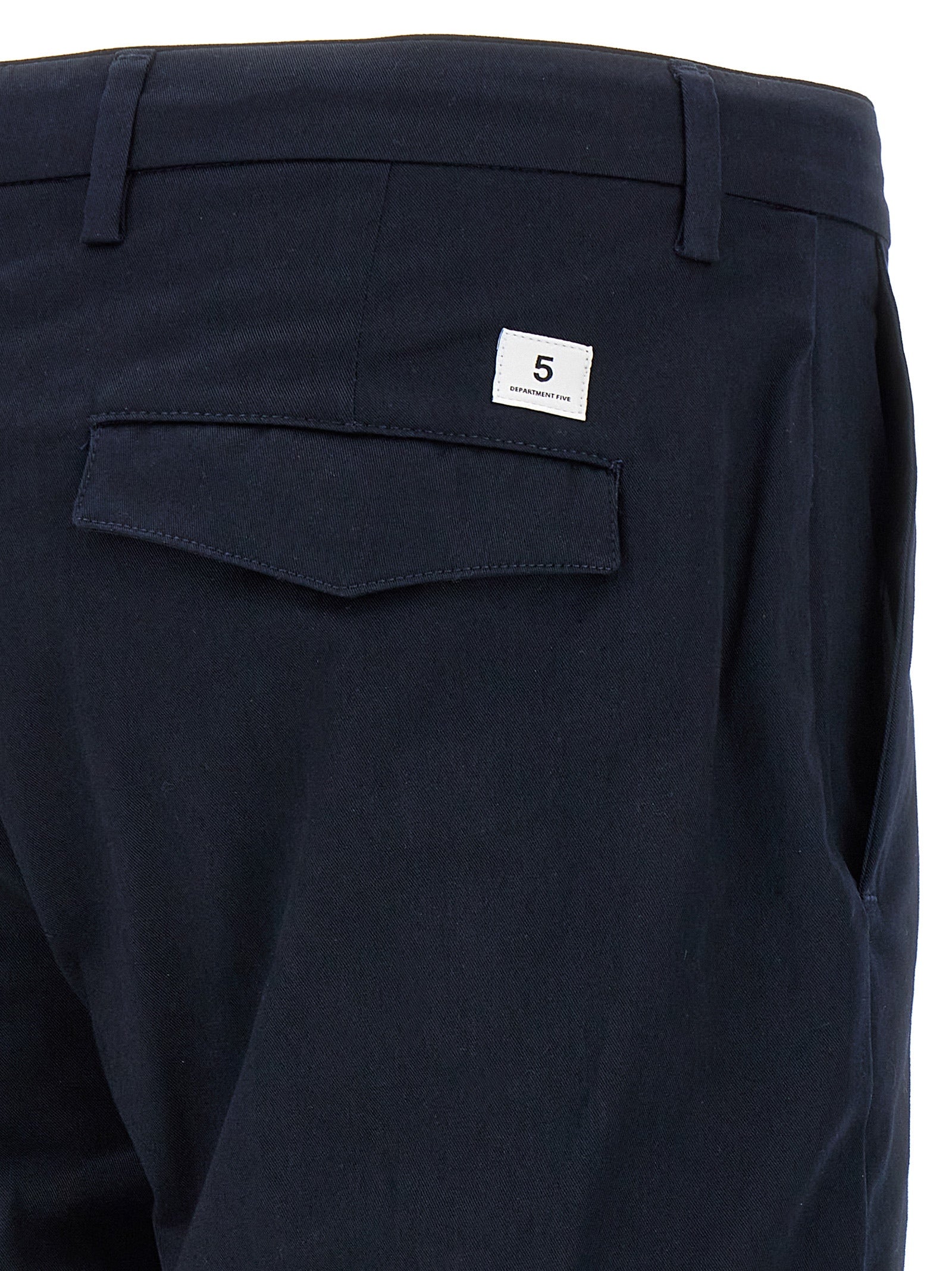 Department 5 Blue Cotton Cropped Men's Pants