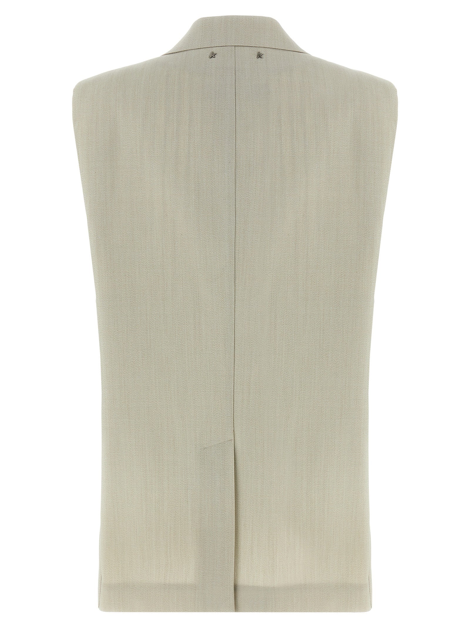 Golden Goose Beige Virgin Wool Sleeveless Women's Jacket
