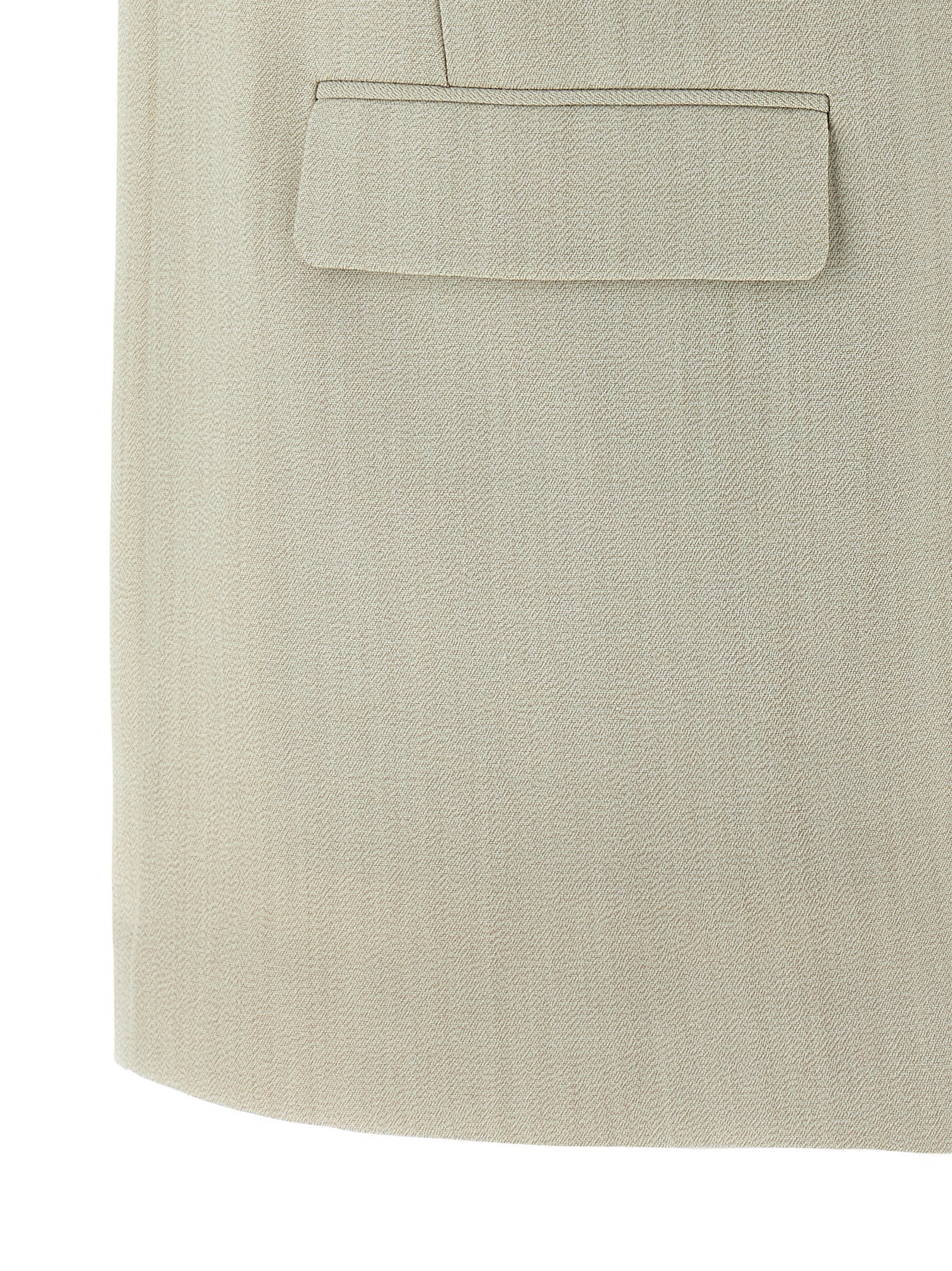 Golden Goose Beige Virgin Wool Sleeveless Women's Jacket