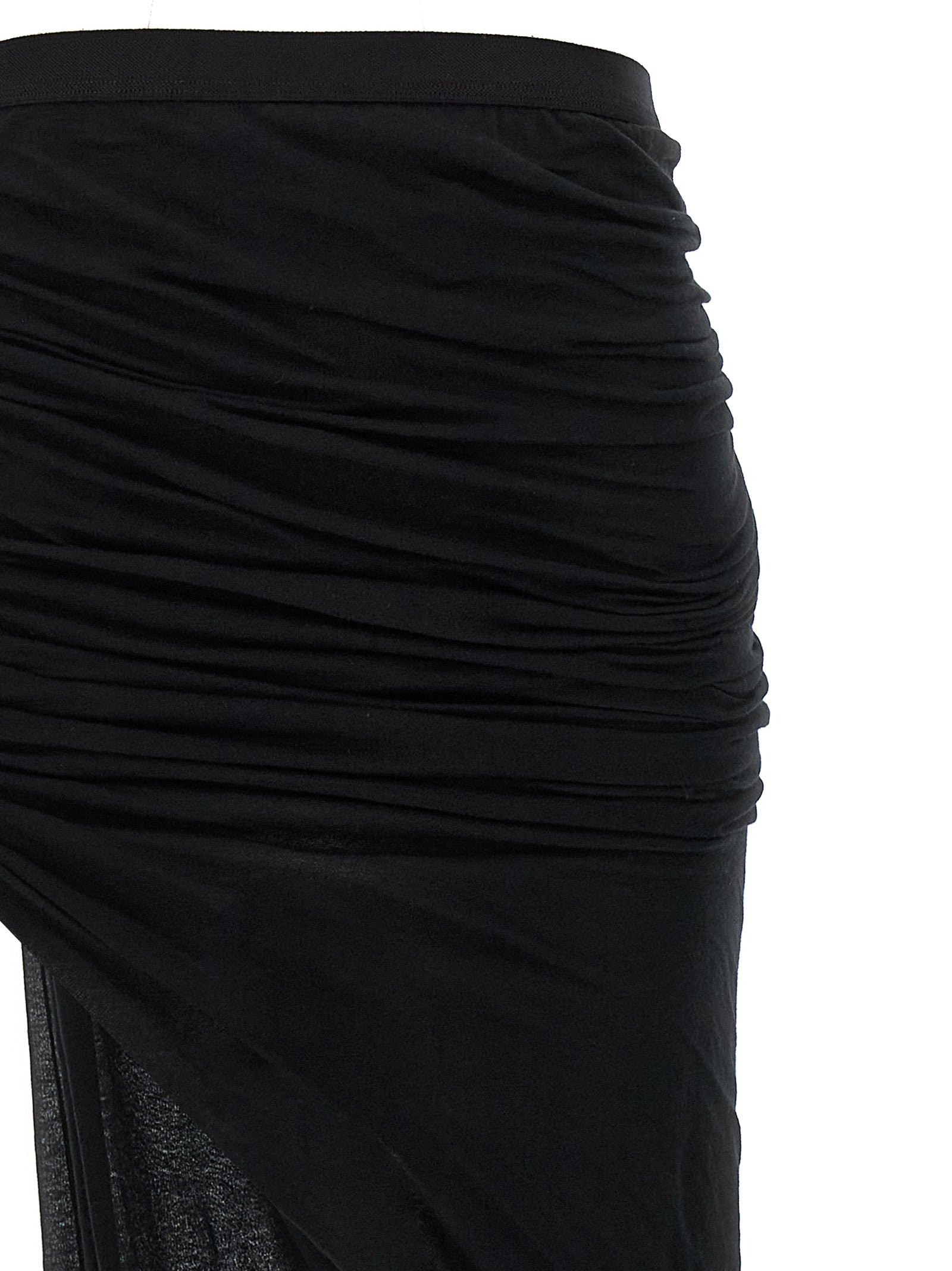 Rick Owens Black Cotton Mini Women's Skirt