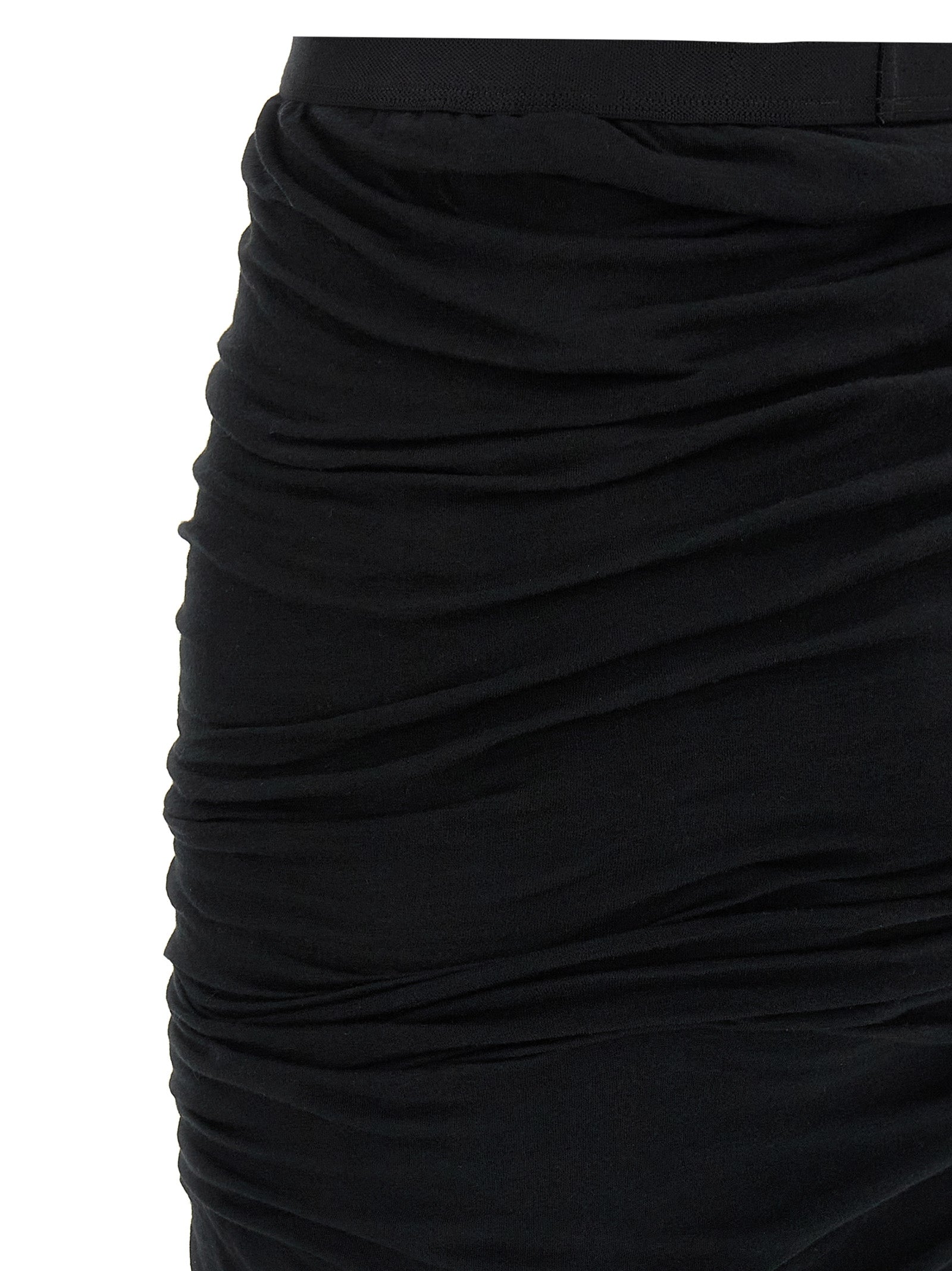 Rick Owens Black Cotton Mini Women's Skirt