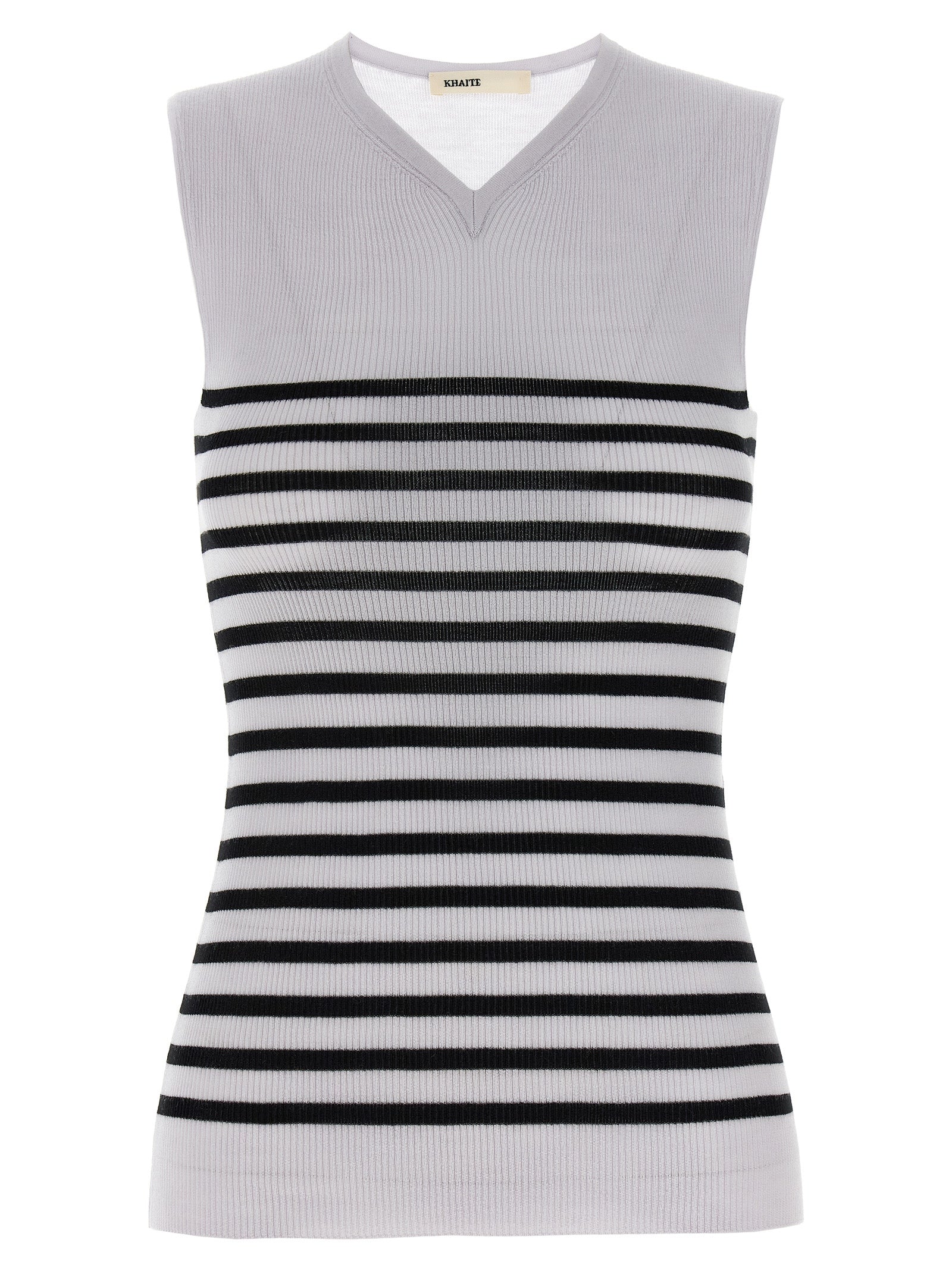 Khaite Bicolor Wool Sleeveles Women's T-Shirt