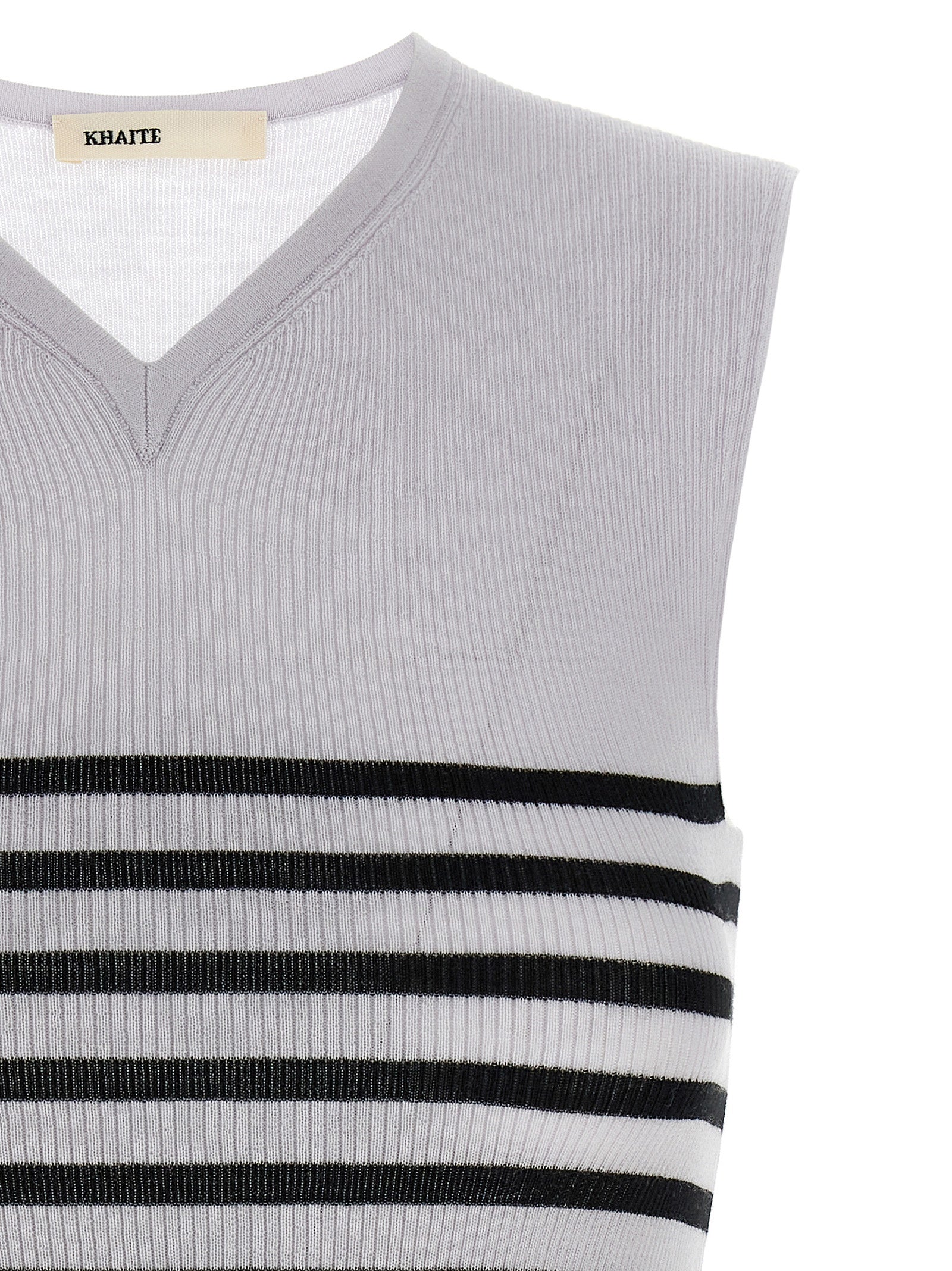 Khaite Bicolor Wool Sleeveles Women's T-Shirt