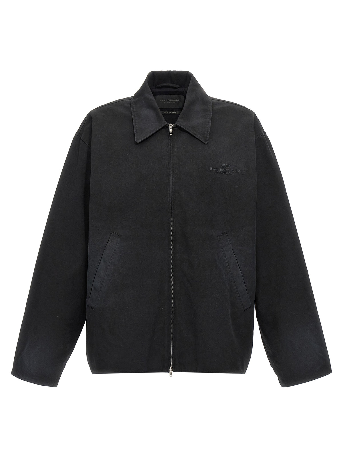 Balenciaga Black Cotton Full-Length Men's Jacket