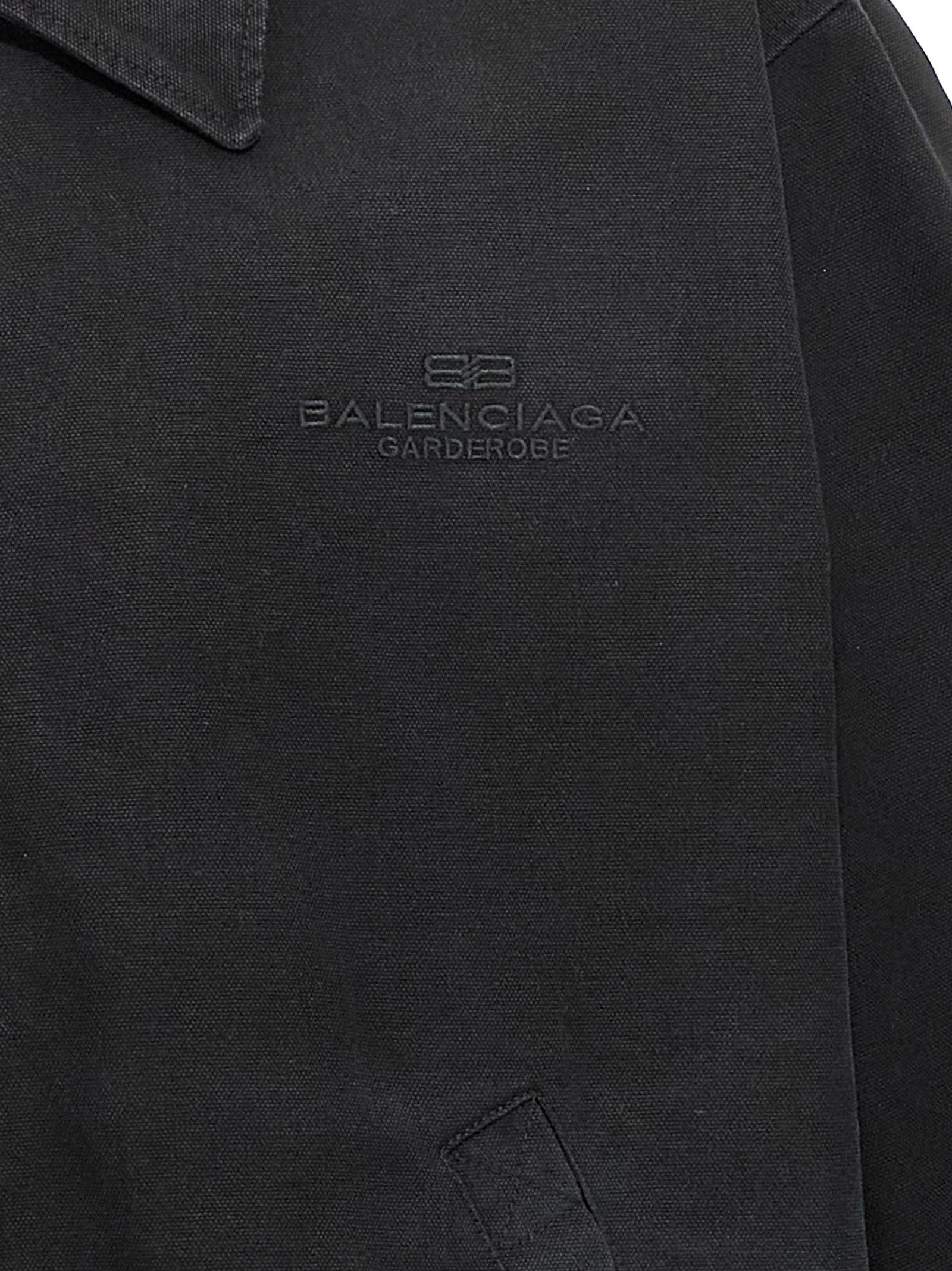Balenciaga Black Cotton Full-Length Men's Jacket