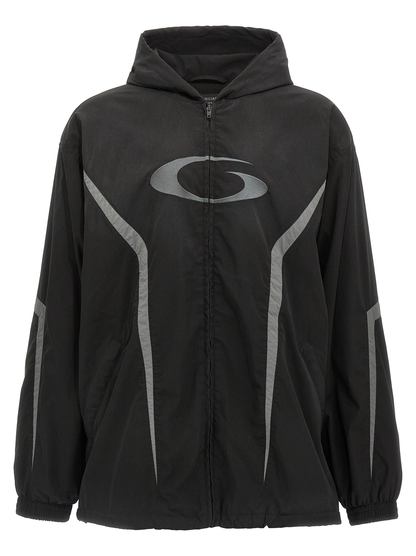 Balenciaga Black Polyester Shell Men's Jacket