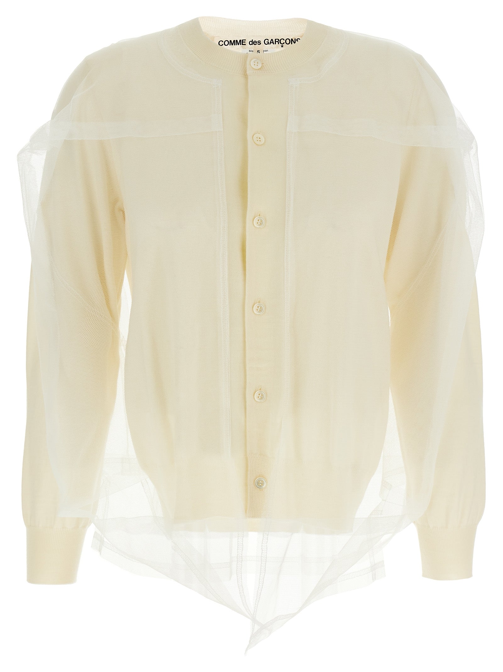 Comme Des Garçons White Wool Women's Cardigan