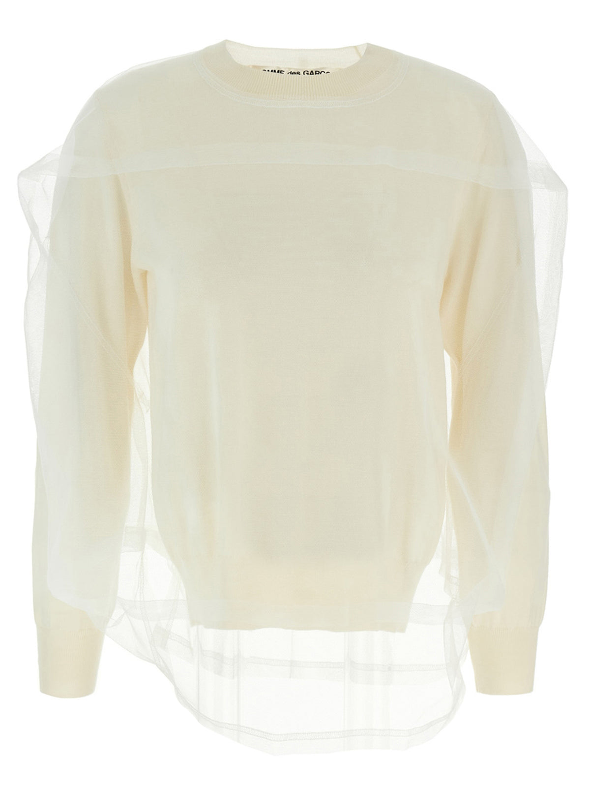 Comme Des Garçons White Wool Women's Cardigan