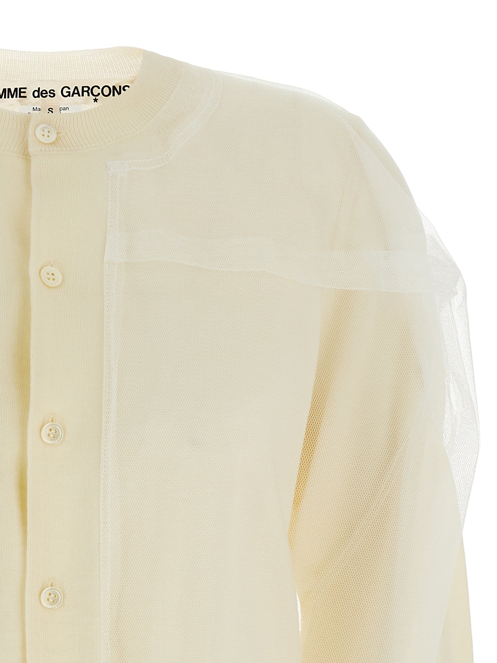 Comme Des Garçons White Wool Women's Cardigan
