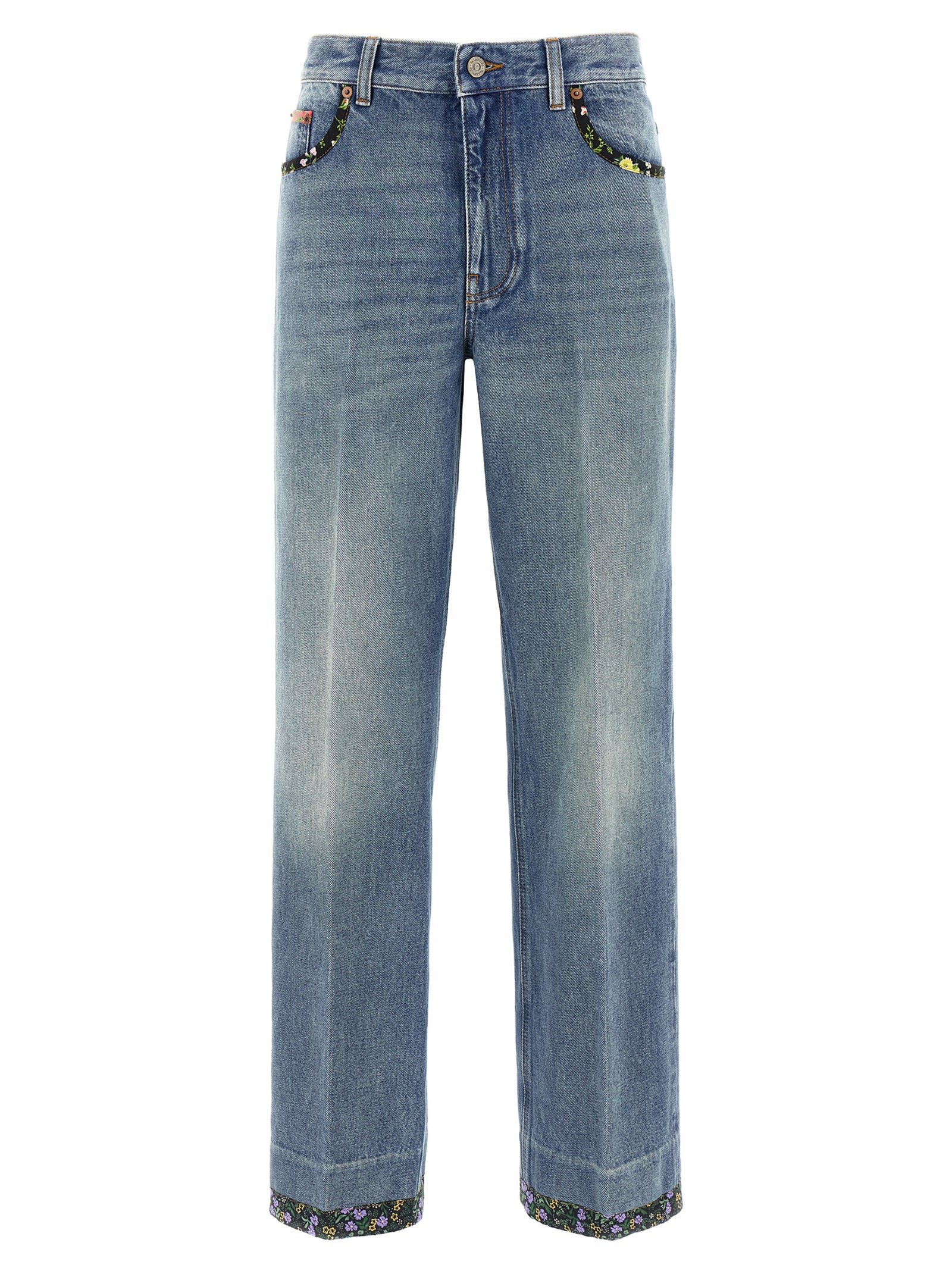 Valentino Garavani Blue Cotton Jeans Women's Denim