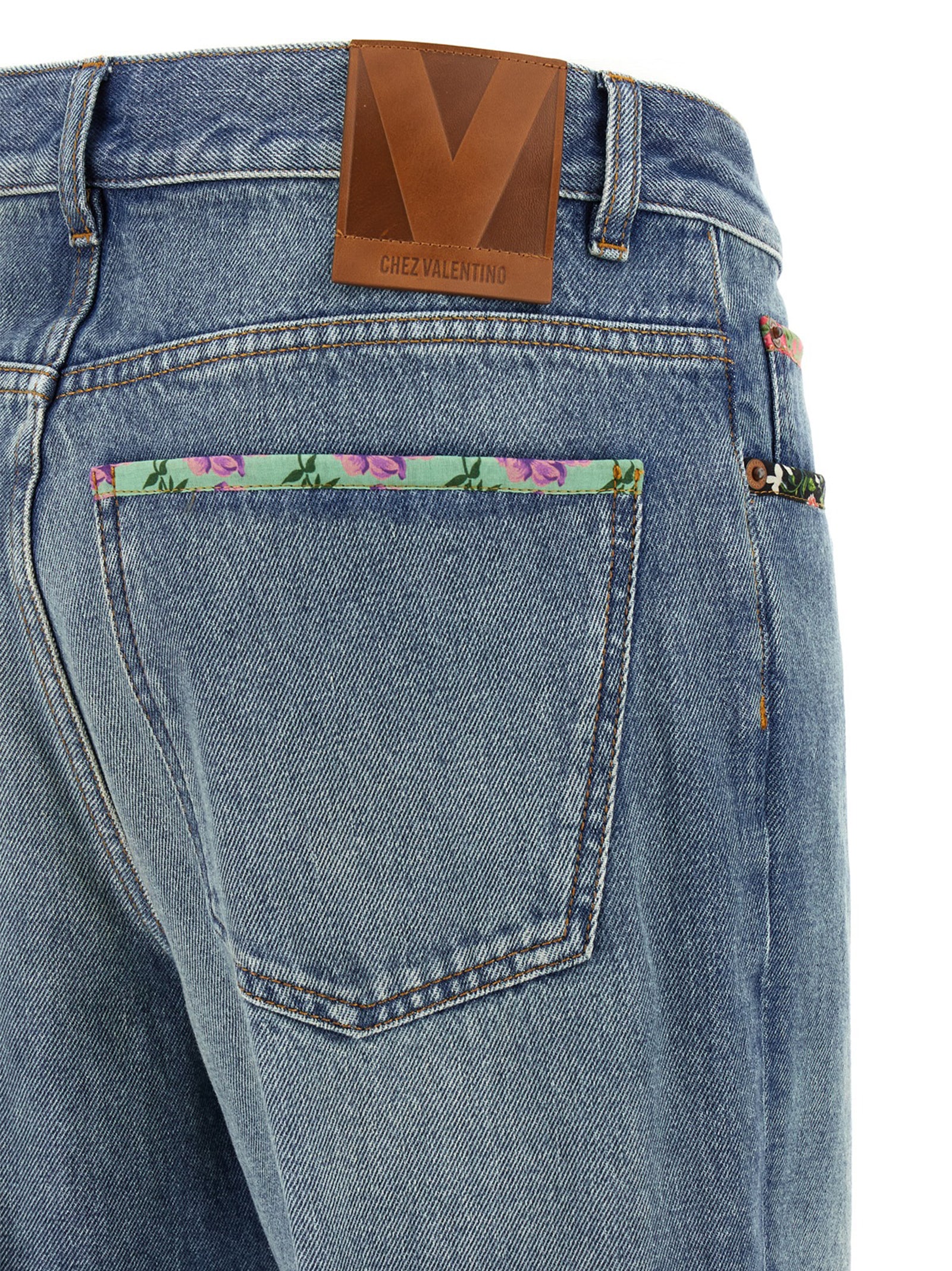 Valentino Garavani Blue Cotton Jeans Women's Denim