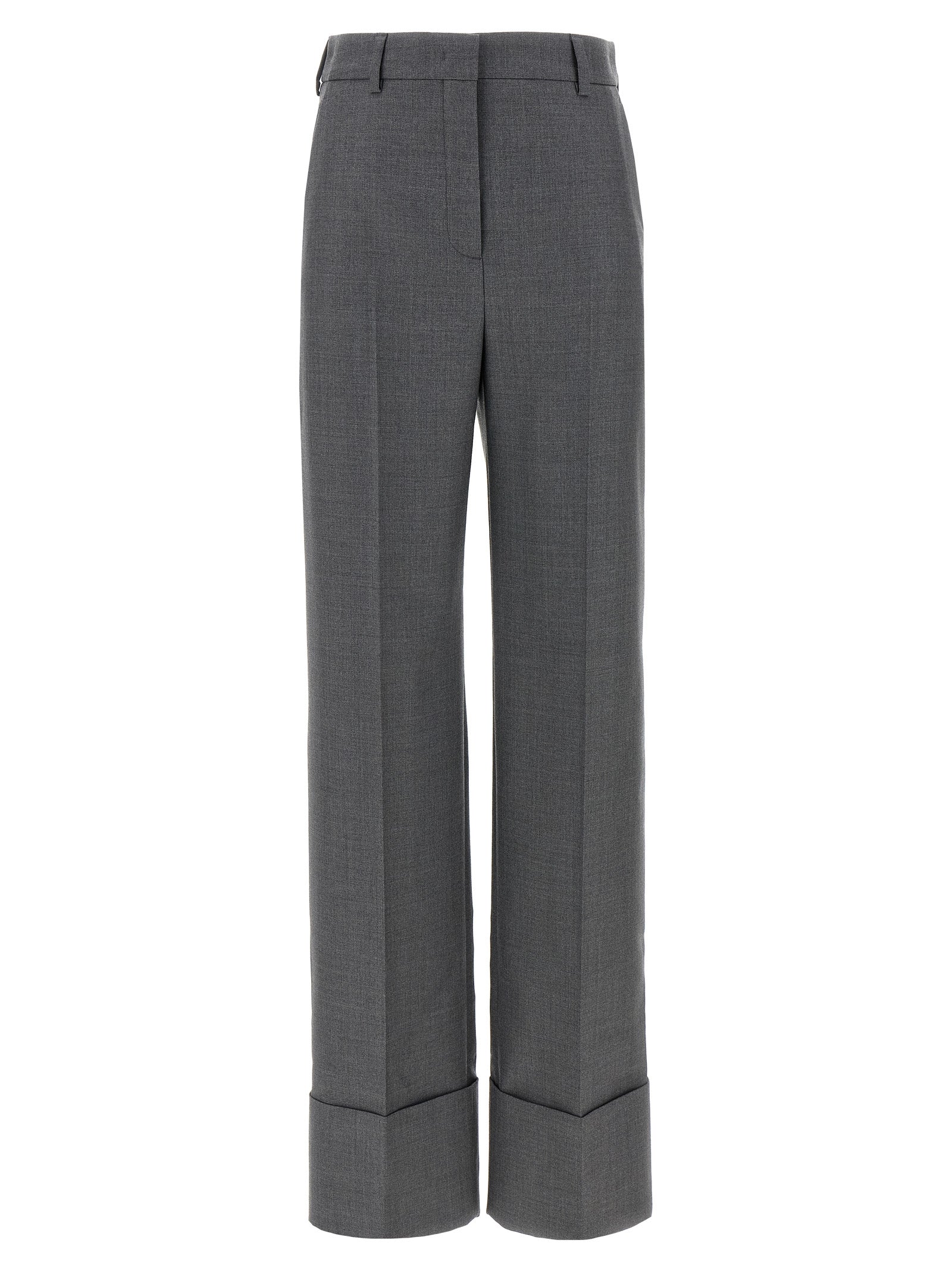 Valentino Garavani Gray Virgin Wool Dress Women's Pants