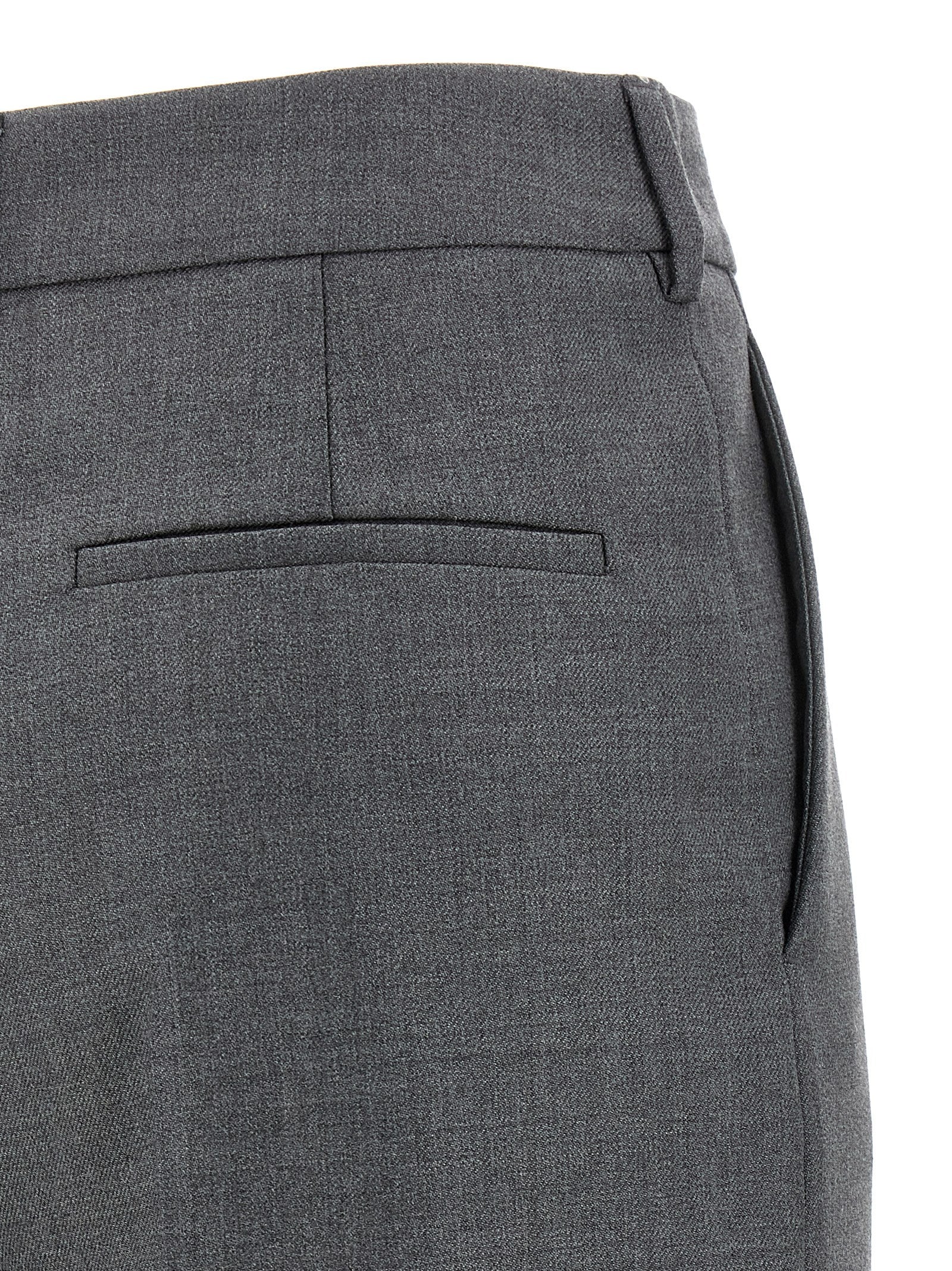 Valentino Garavani Gray Virgin Wool Dress Women's Pants