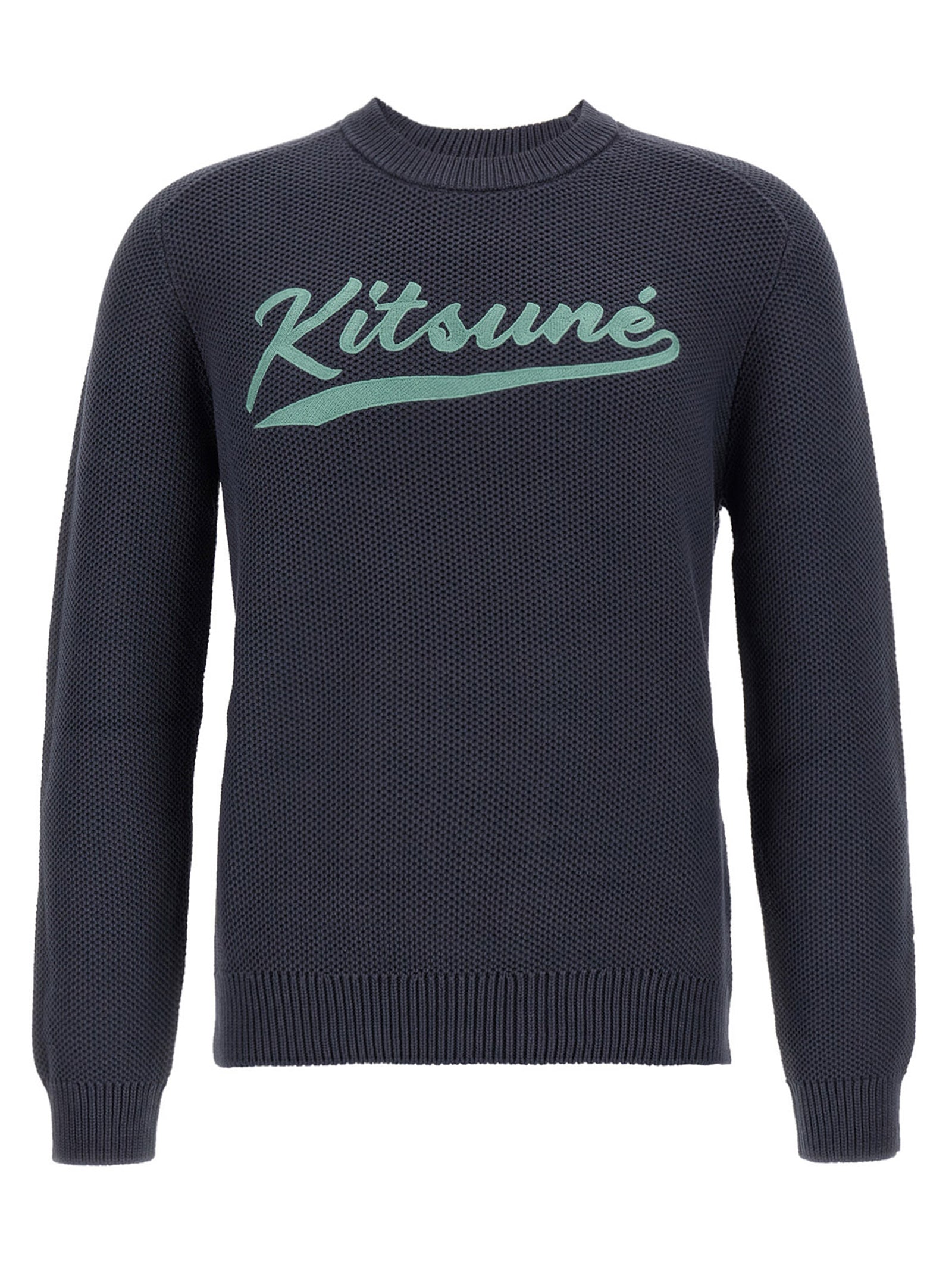 Maison Kitsuné Gray Cotton Men's Cardigan