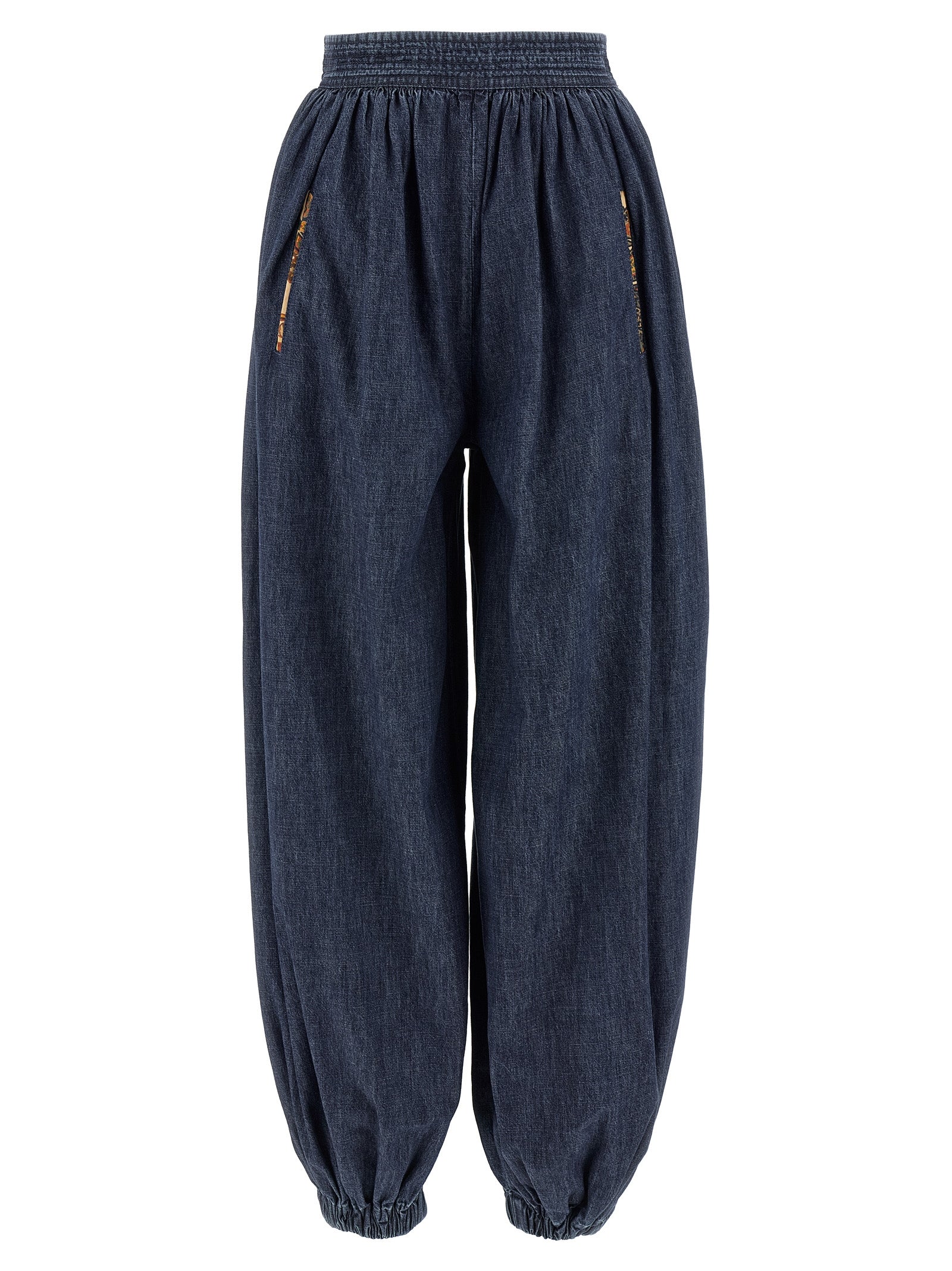 Valentino Garavani Blue Cotton Women's Pants