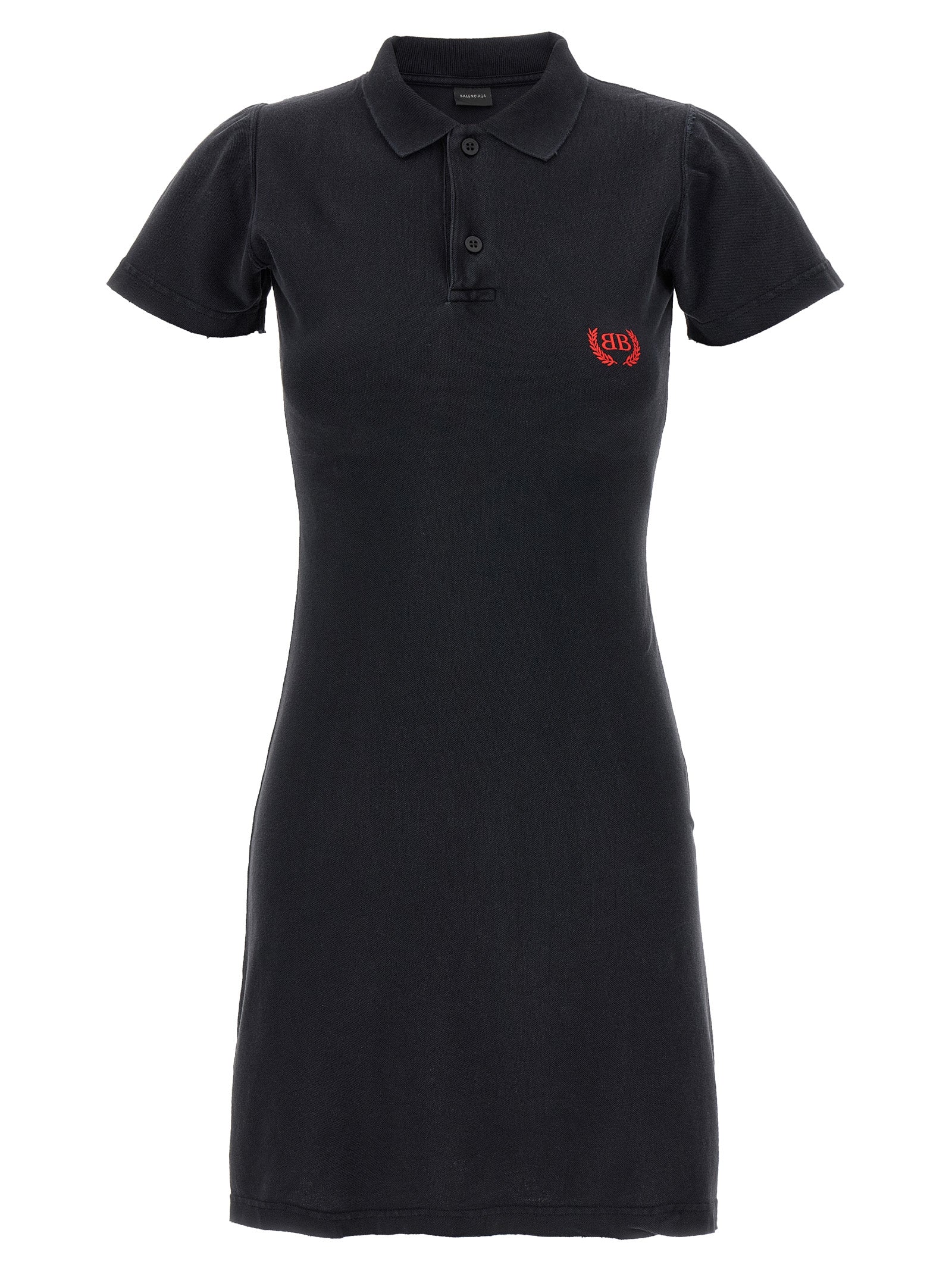 Balenciaga Black Cotton Short Women's Dress