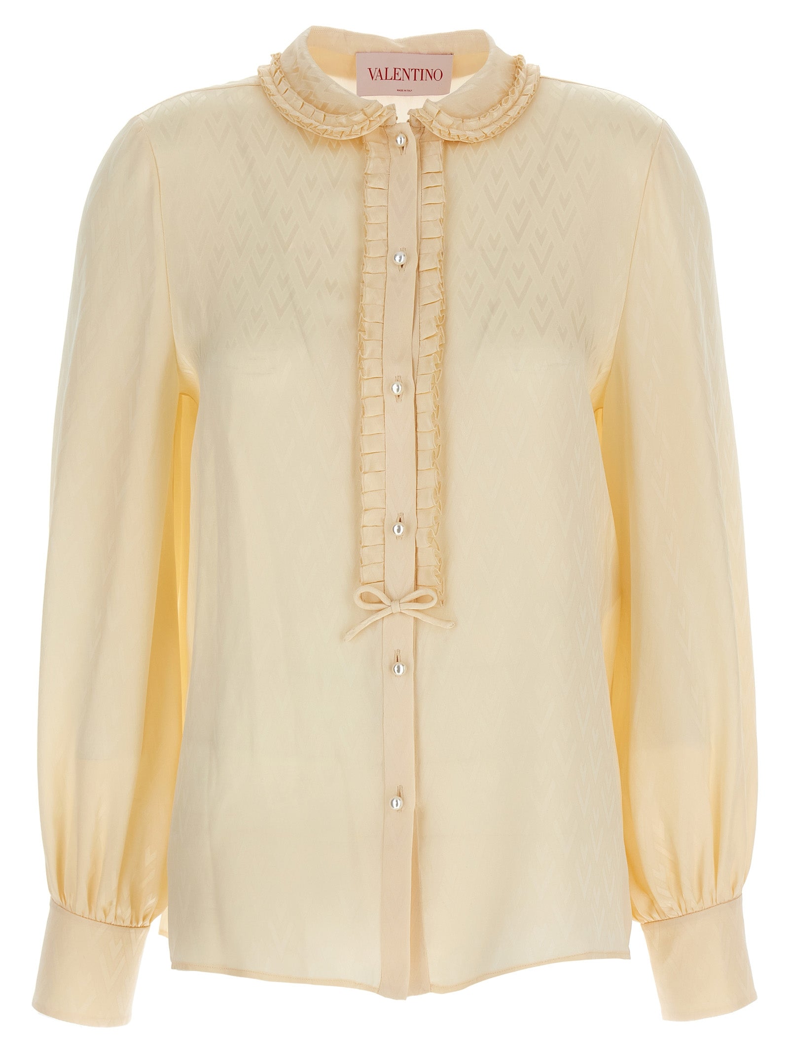 Valentino Garavani Beige Silk Women's Blouse