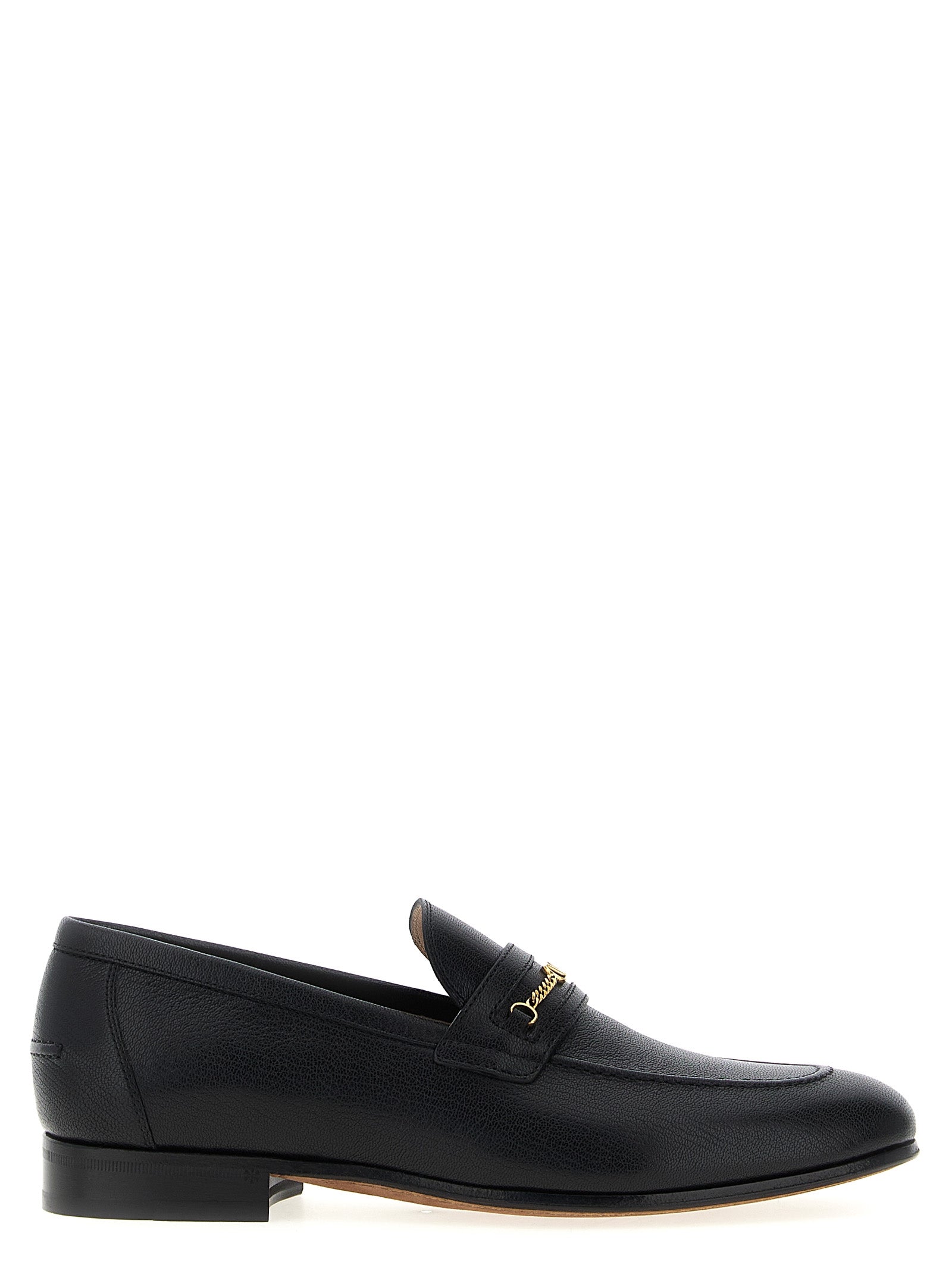Valentino Garavani Black Goatskin Slip-On Men's Loafers
