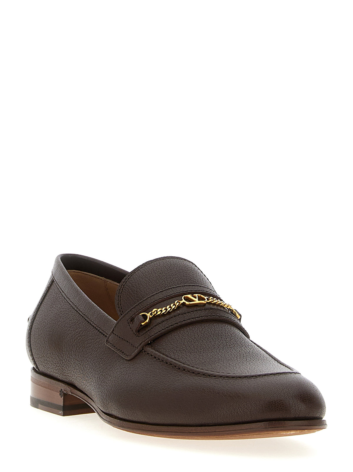 Valentino Garavani Brown Goatskin Slip-On Men's Loafers