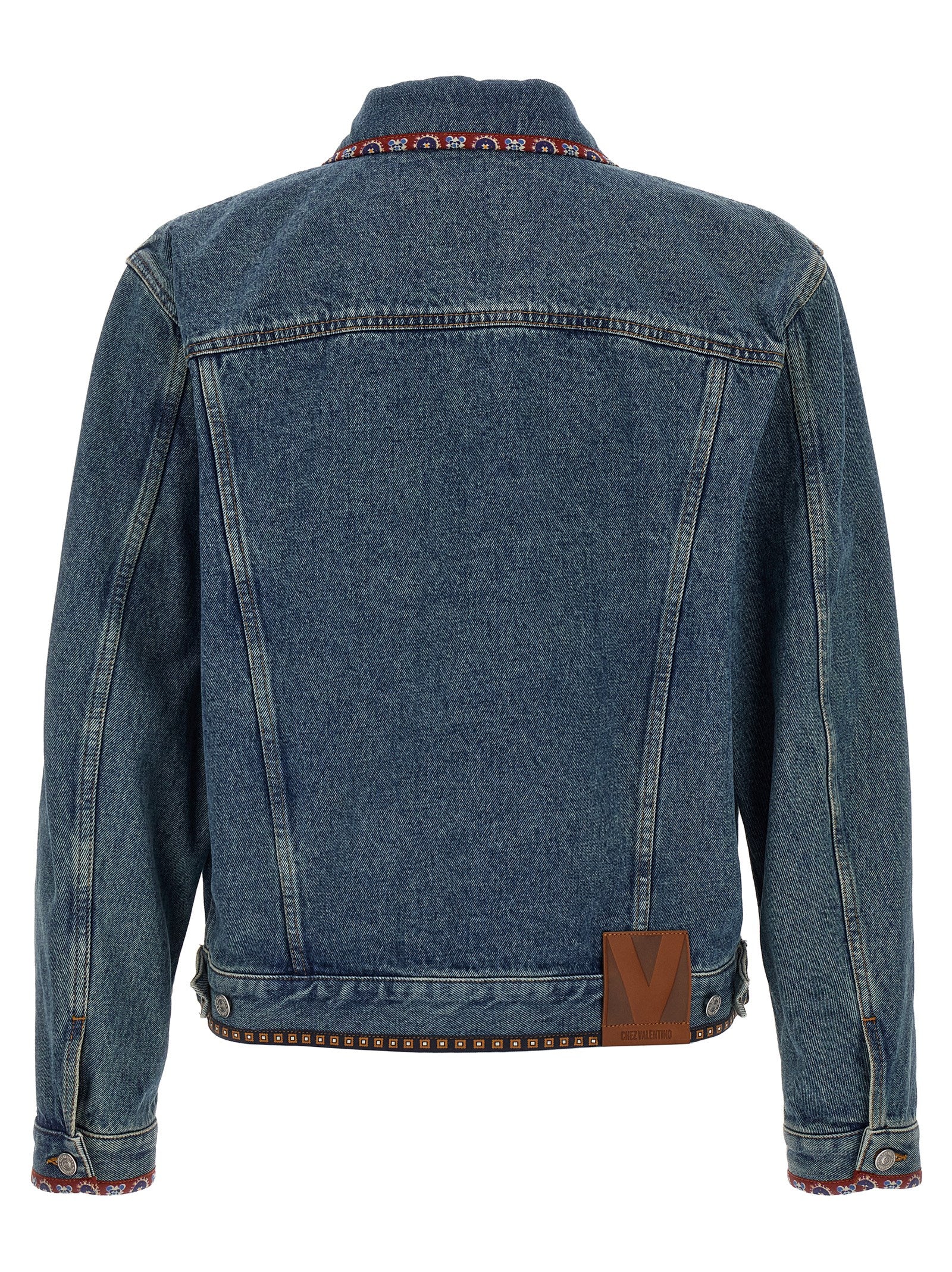 Valentino Garavani Blue Polyamide Denim Men's Jacket