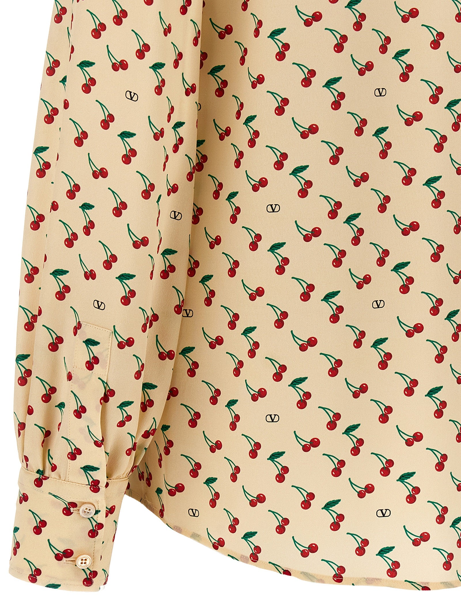 Valentino Garavani Beige Silk Women's Blouse