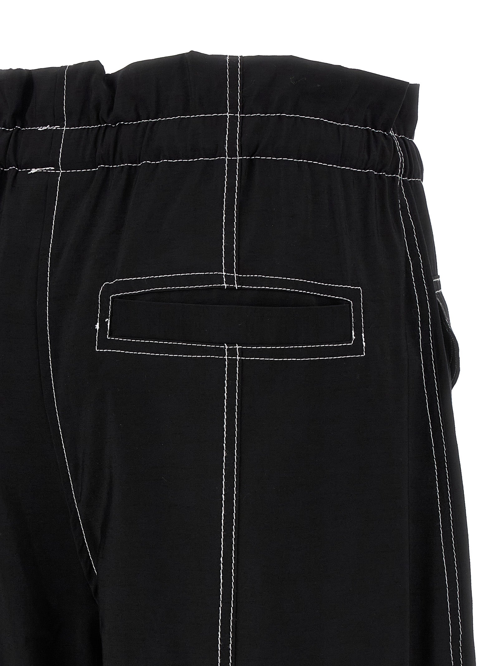 Ganni Black Viscose Casual Women's Pants