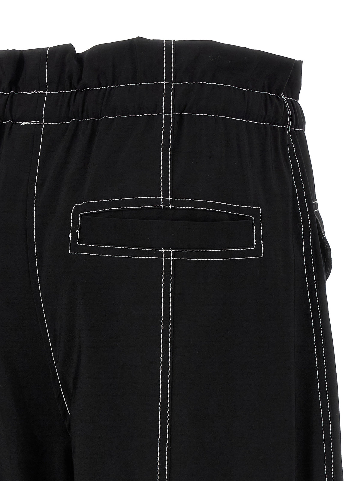 Ganni Black Viscose Casual Women's Pants