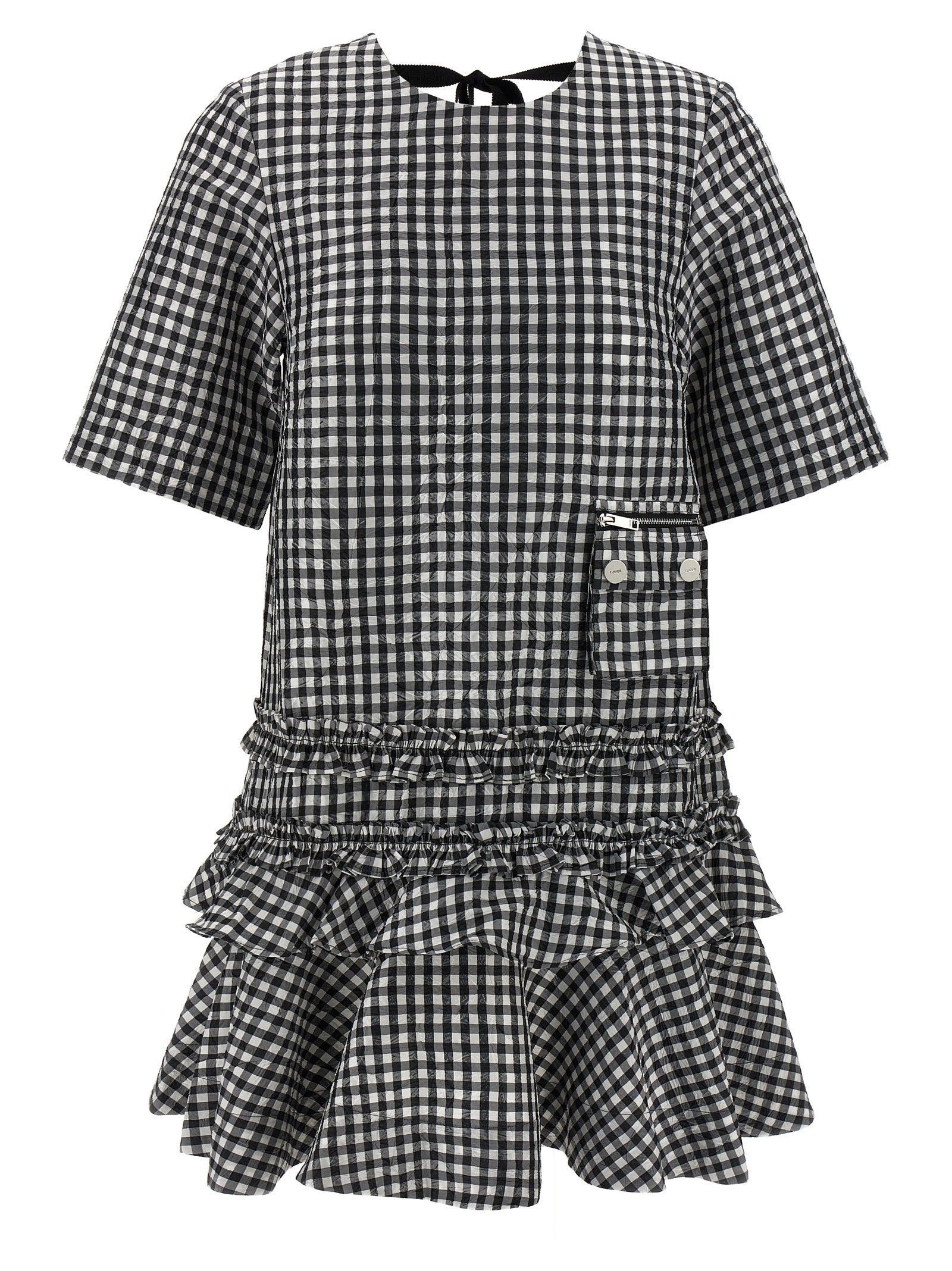 Ganni Bicolor Polyester Short Women's Dress
