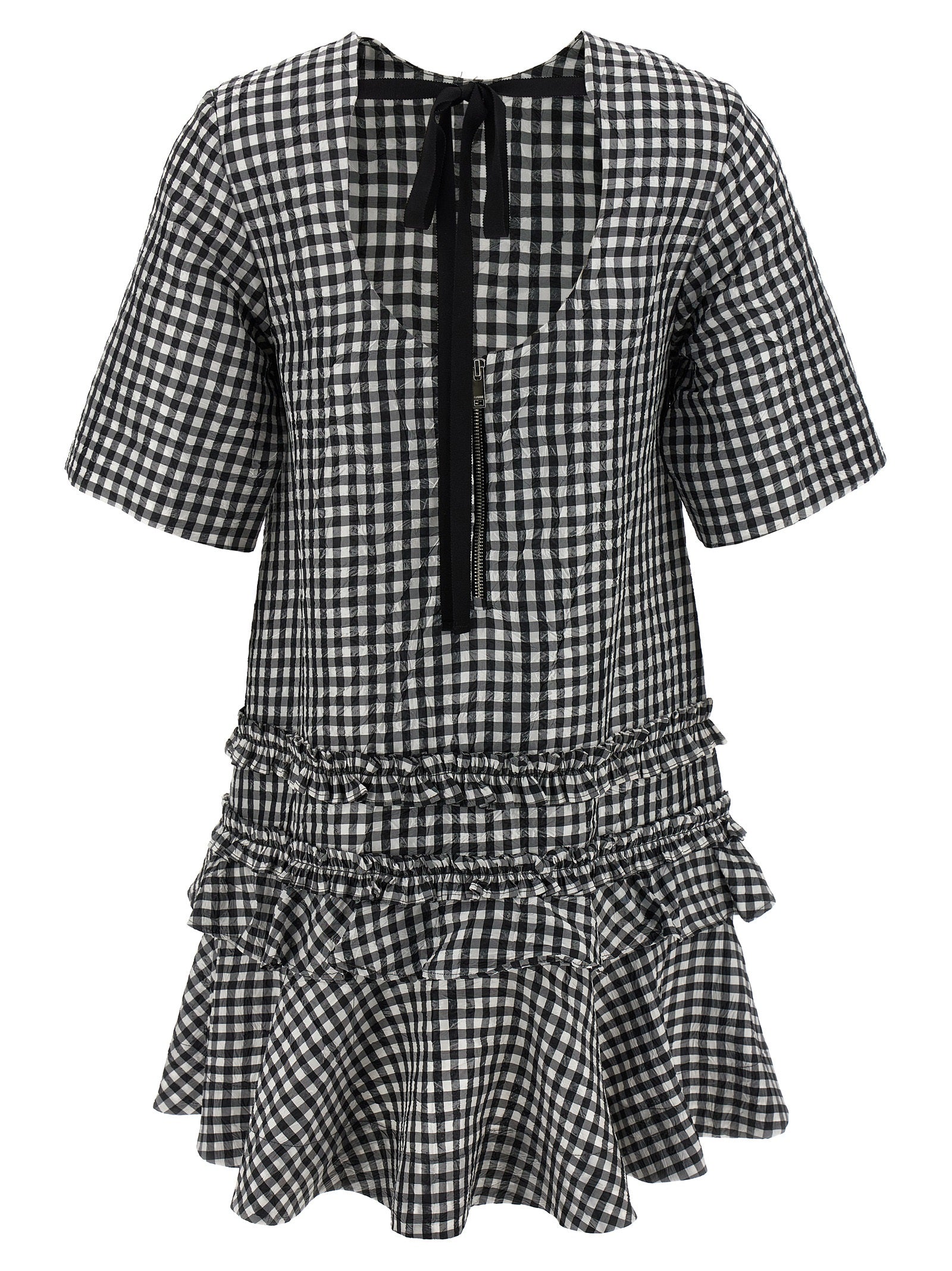Ganni Bicolor Polyester Short Women's Dress