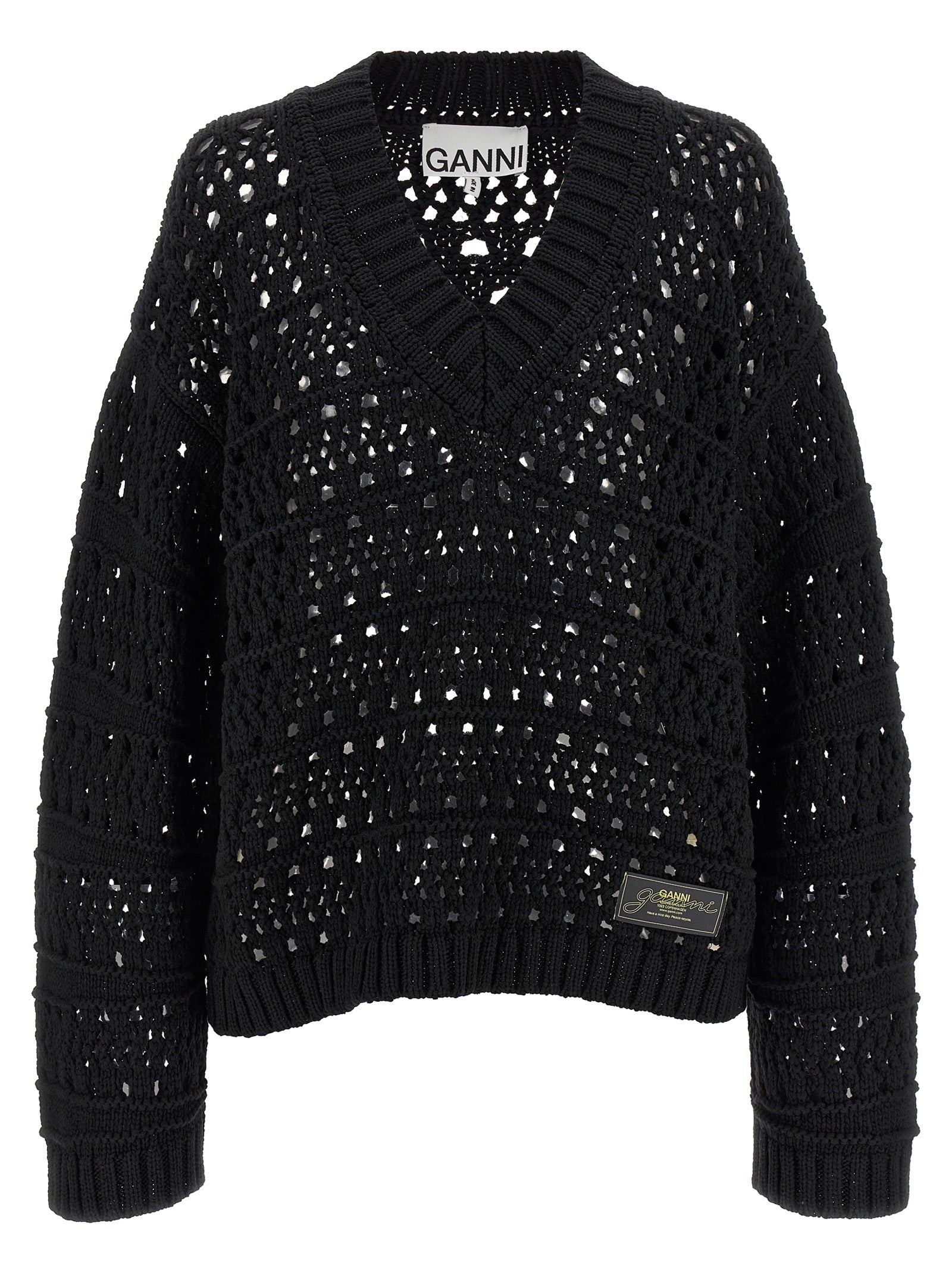 Ganni Black Cotton Women's Cardigan