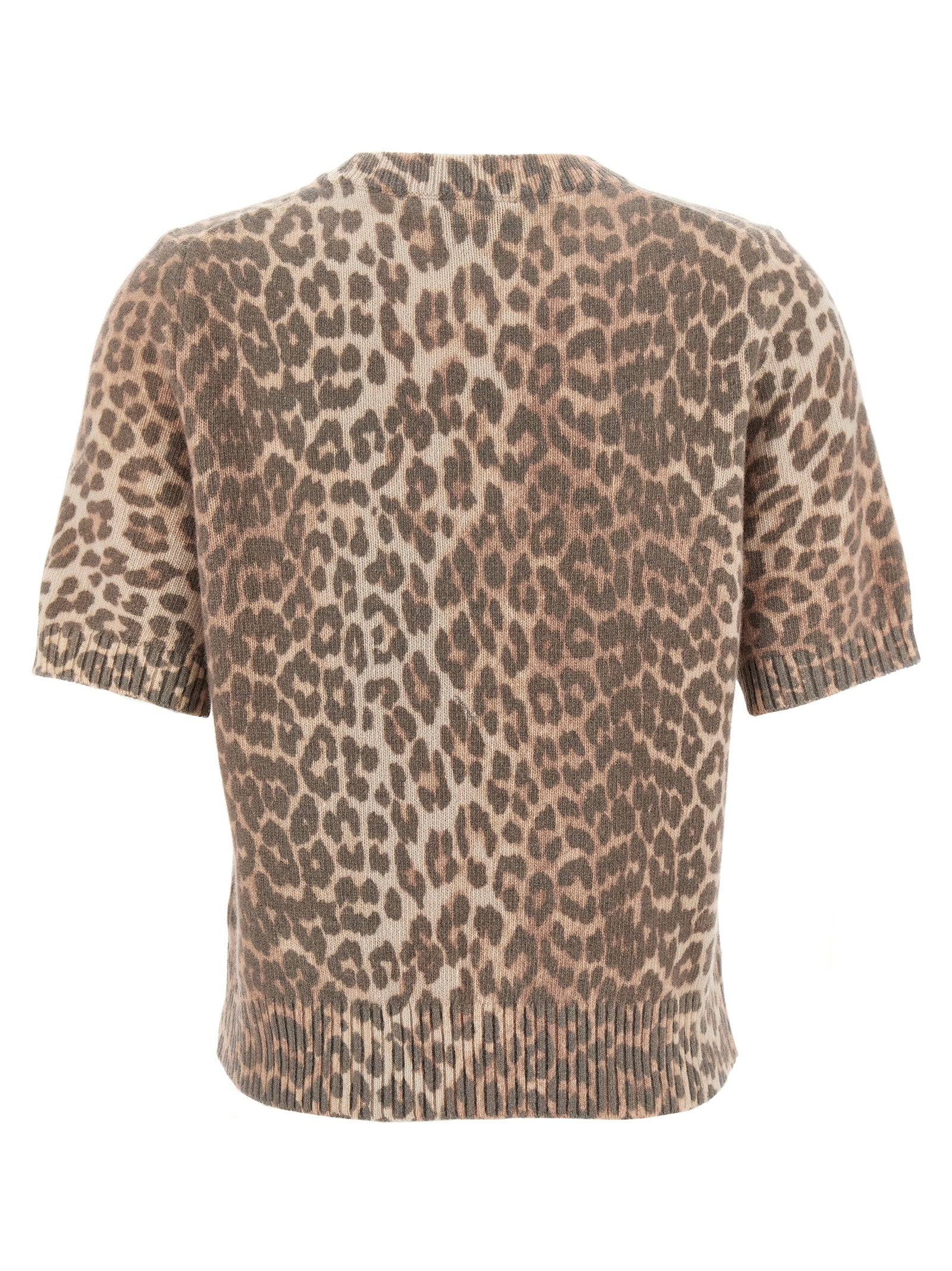 Ganni Brown Wool Women's T-Shirt
